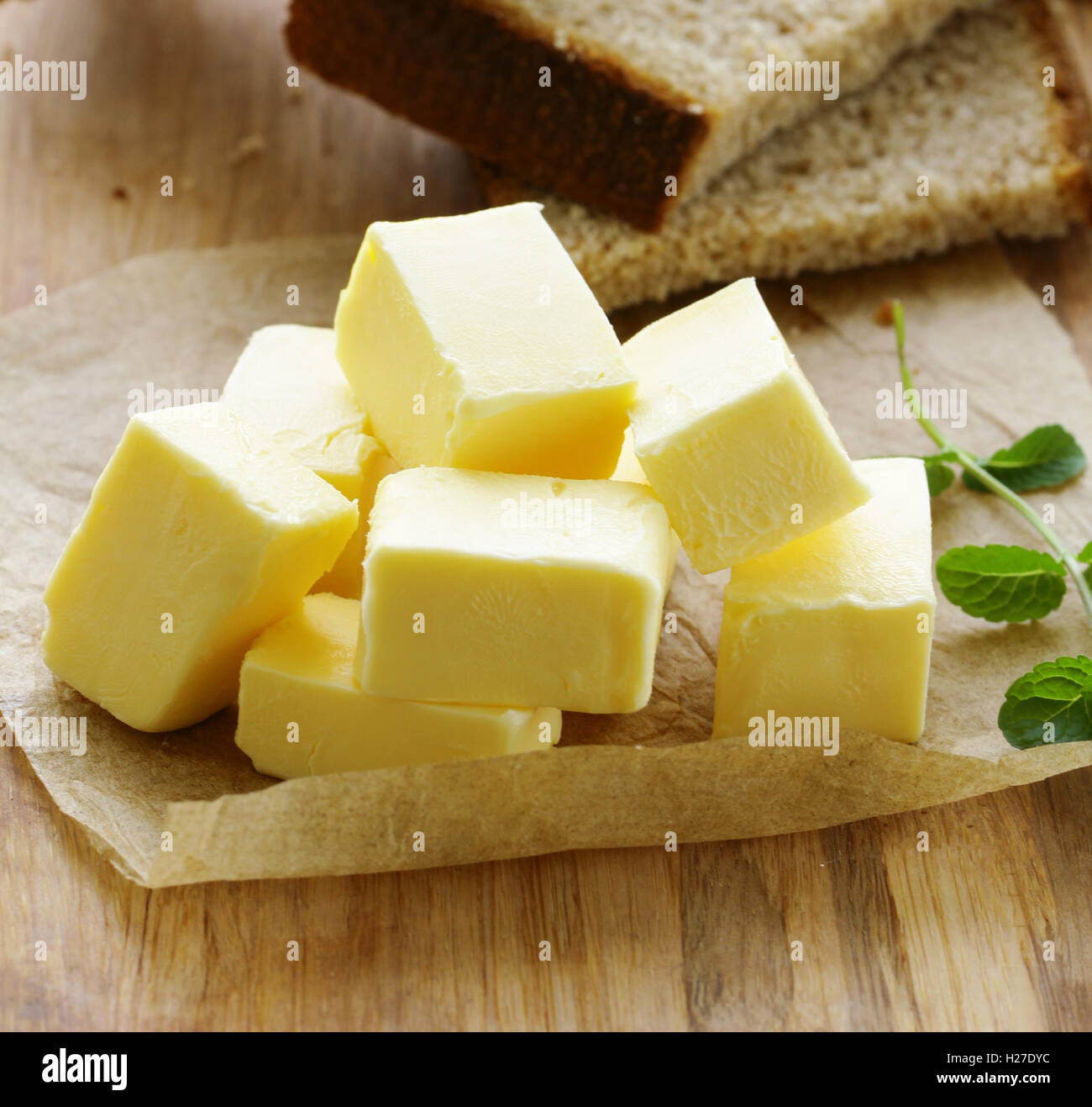 natural organic butter, dairy product Stock Photo Alamy