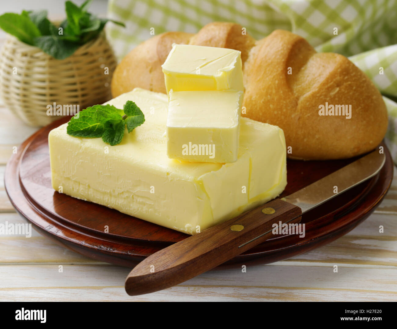 natural organic butter, dairy product Stock Photo Alamy