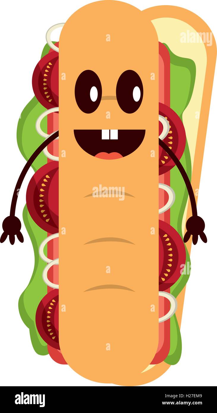 delicious sandwish fast food icon Stock Vector Image & Art - Alamy