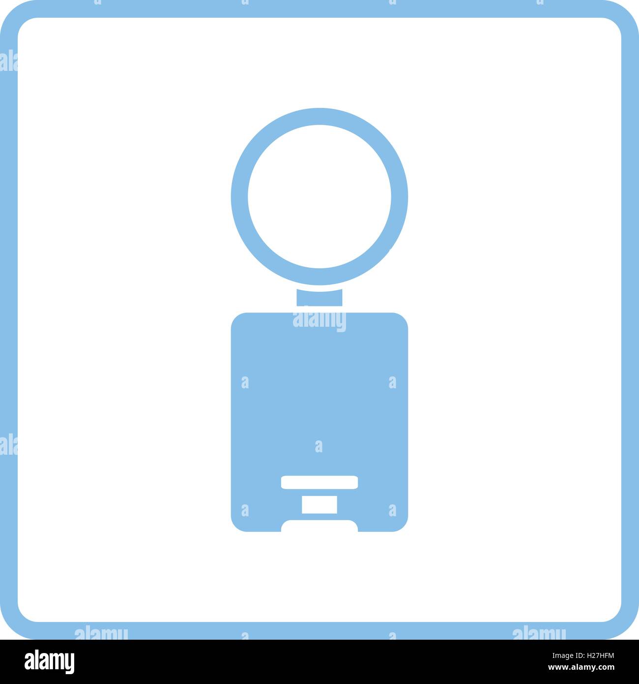 Trash can icon. Blue frame design. Vector illustration Stock Vector ...