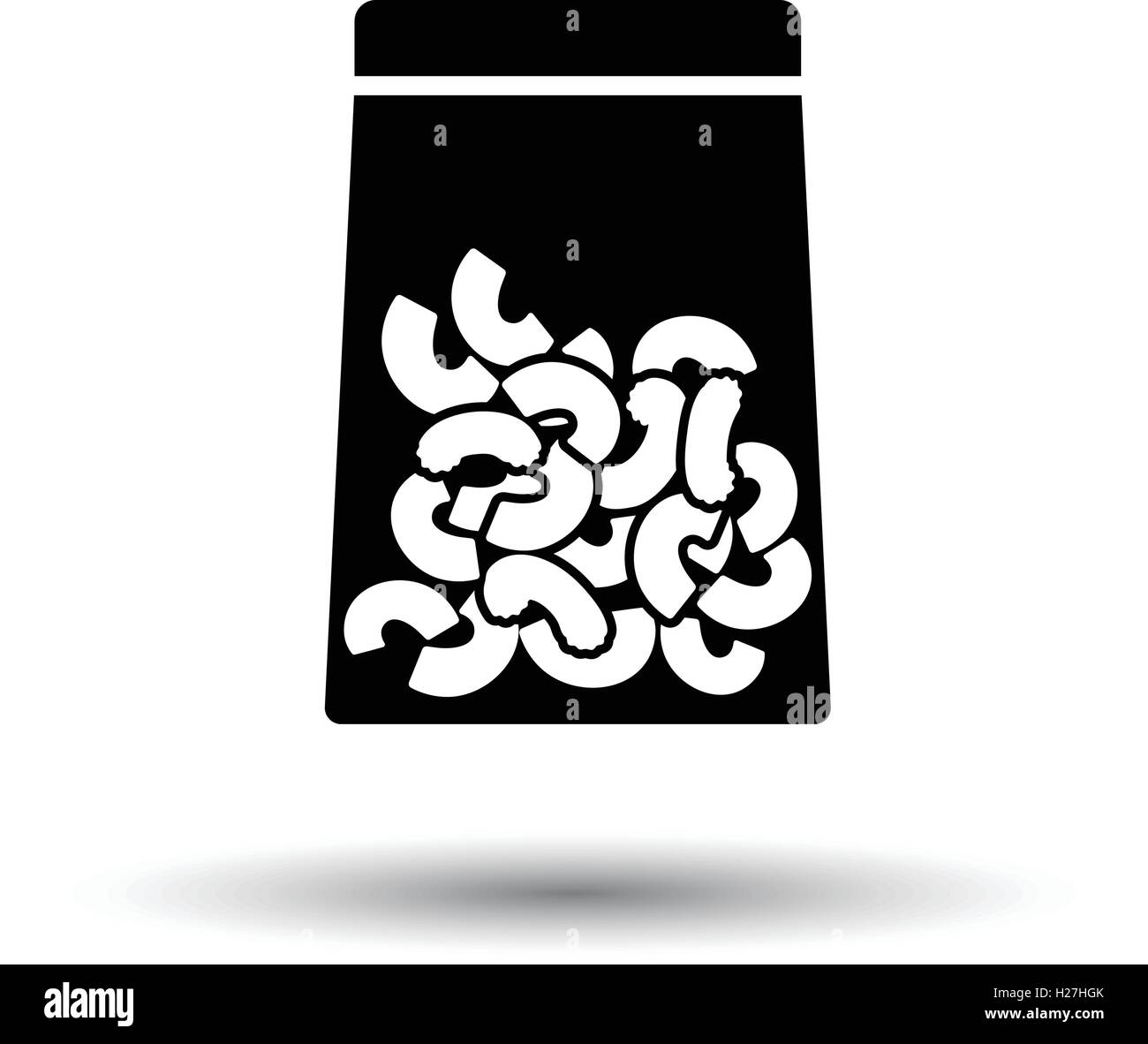 Macaroni Package Icon White Background With Shadow Design Vector Illustration Stock Vector Macaroni Package Icon White Background With Shadow Design Vector Illustration Stock Vector