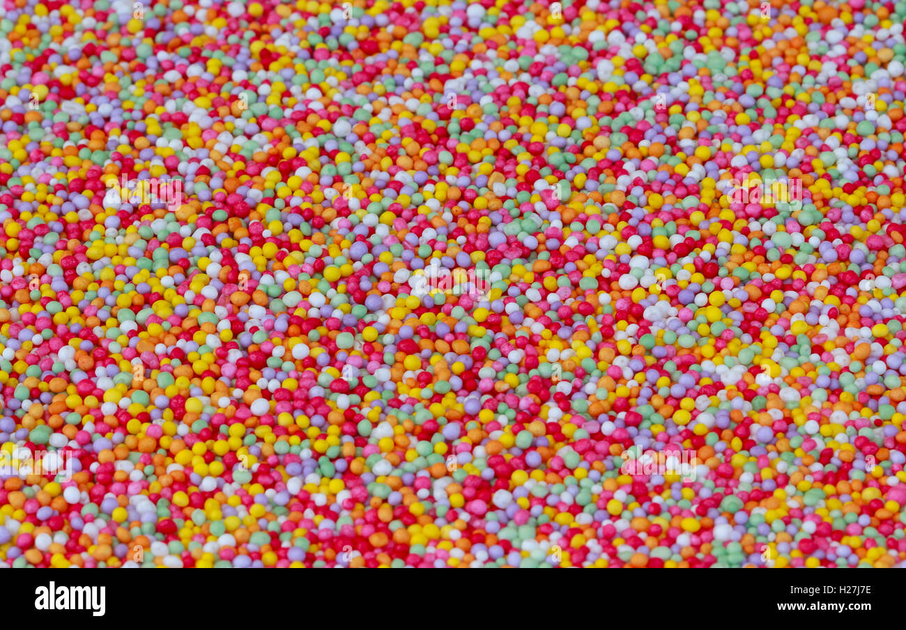 100's and 1000's Sugar sprinkle dots Stock Photo