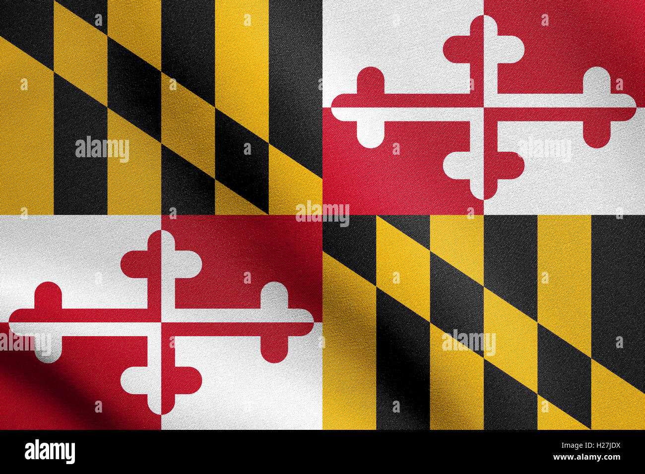 Maryland official flag, symbol. American patriotic element. USA banner ...