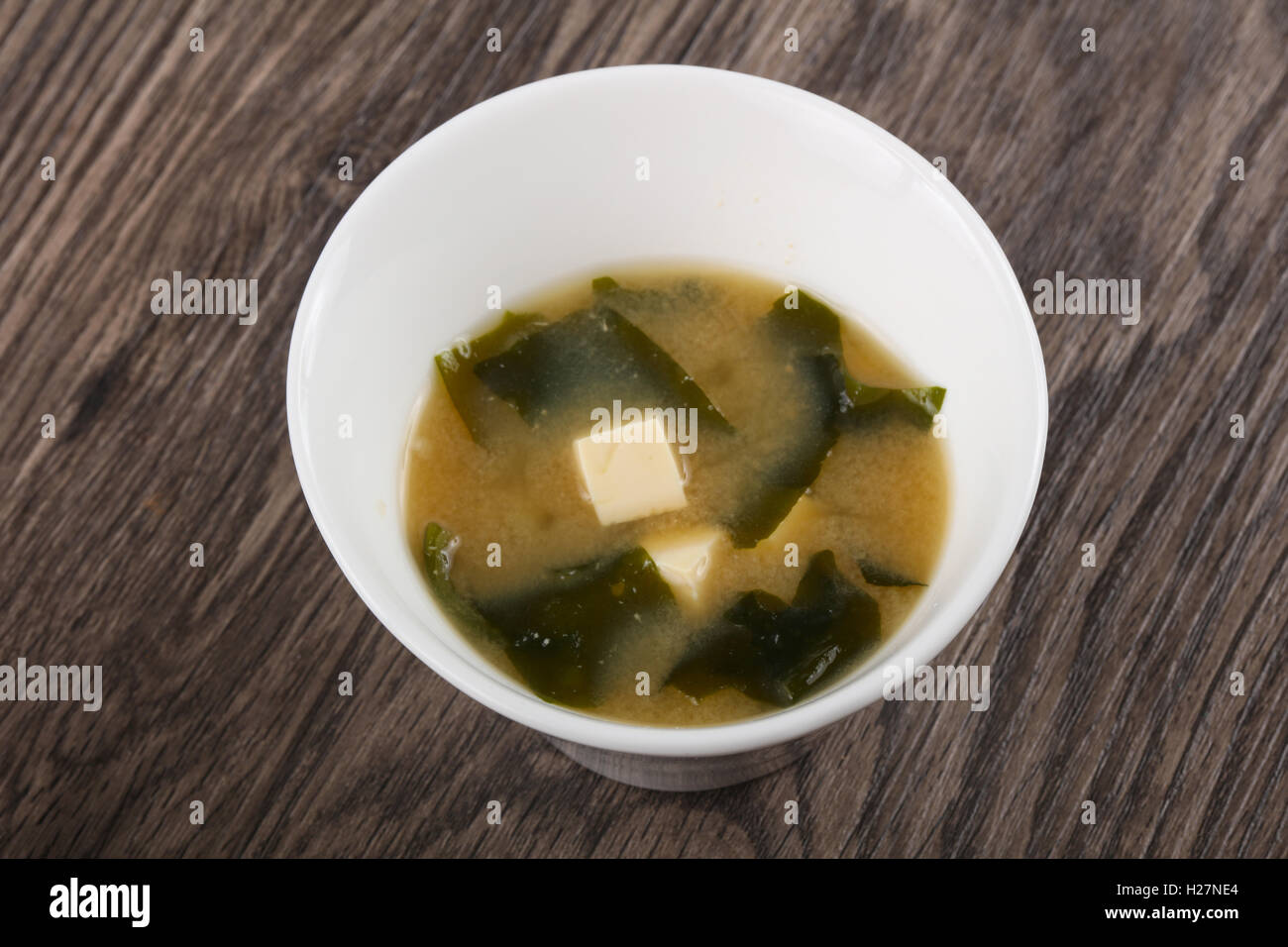 Japan traditional Miso soup with tofu cheese Stock Photo Alamy