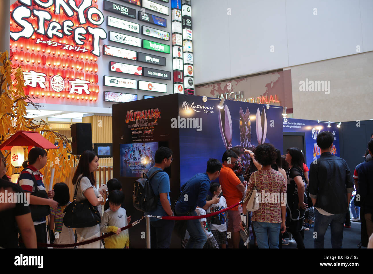 Family Queue Up At Ultraman Meet And Greet Session At Toyko Street