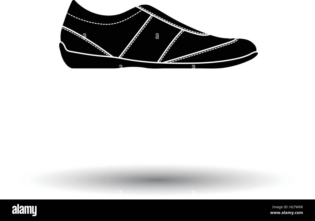 Man casual shoe icon. White background with shadow design. Vector ...