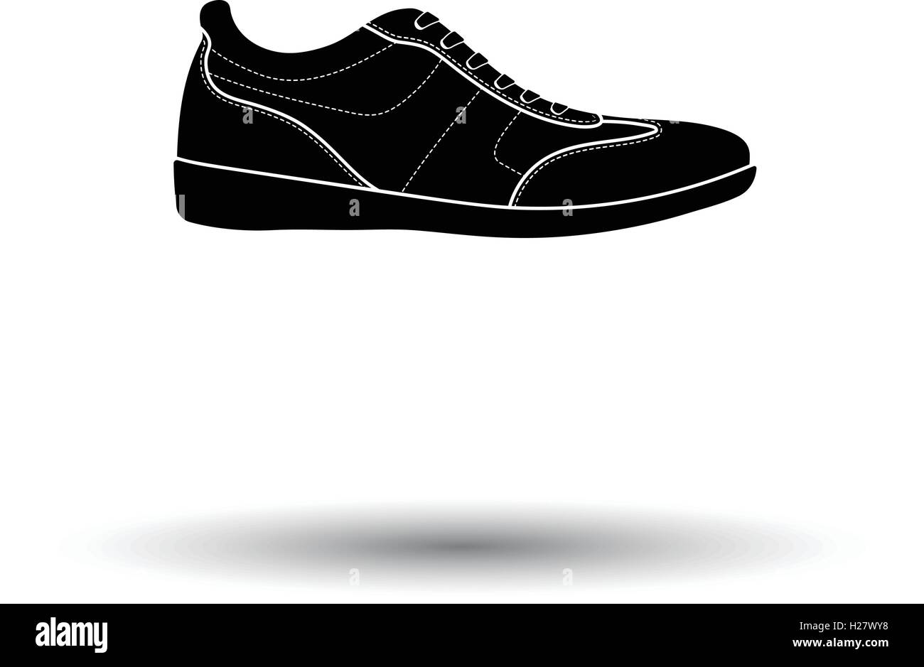 Man casual shoe icon. White background with shadow design. Vector ...
