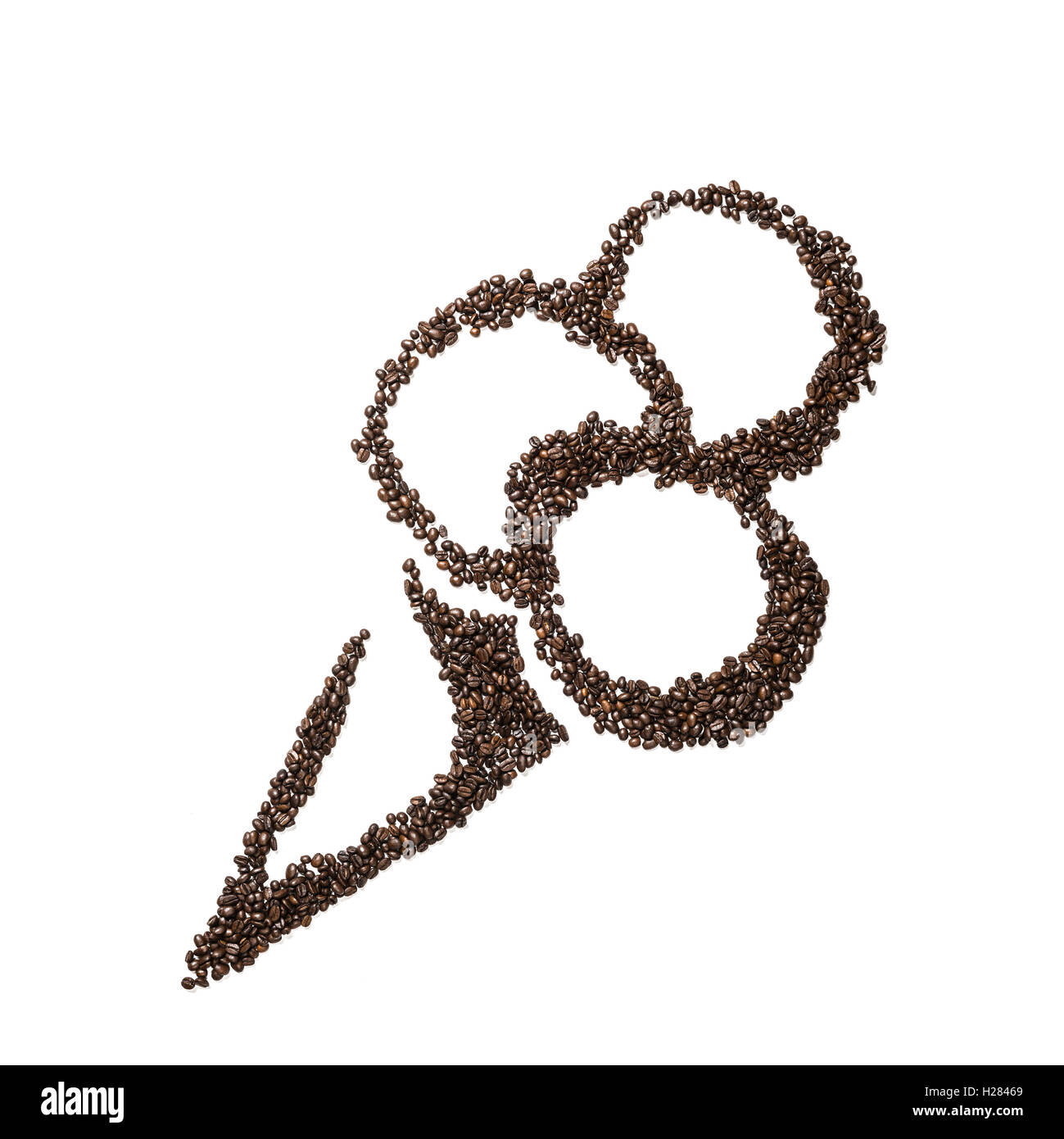 Coffee Bean Ice Cream Stock Photo Alamy