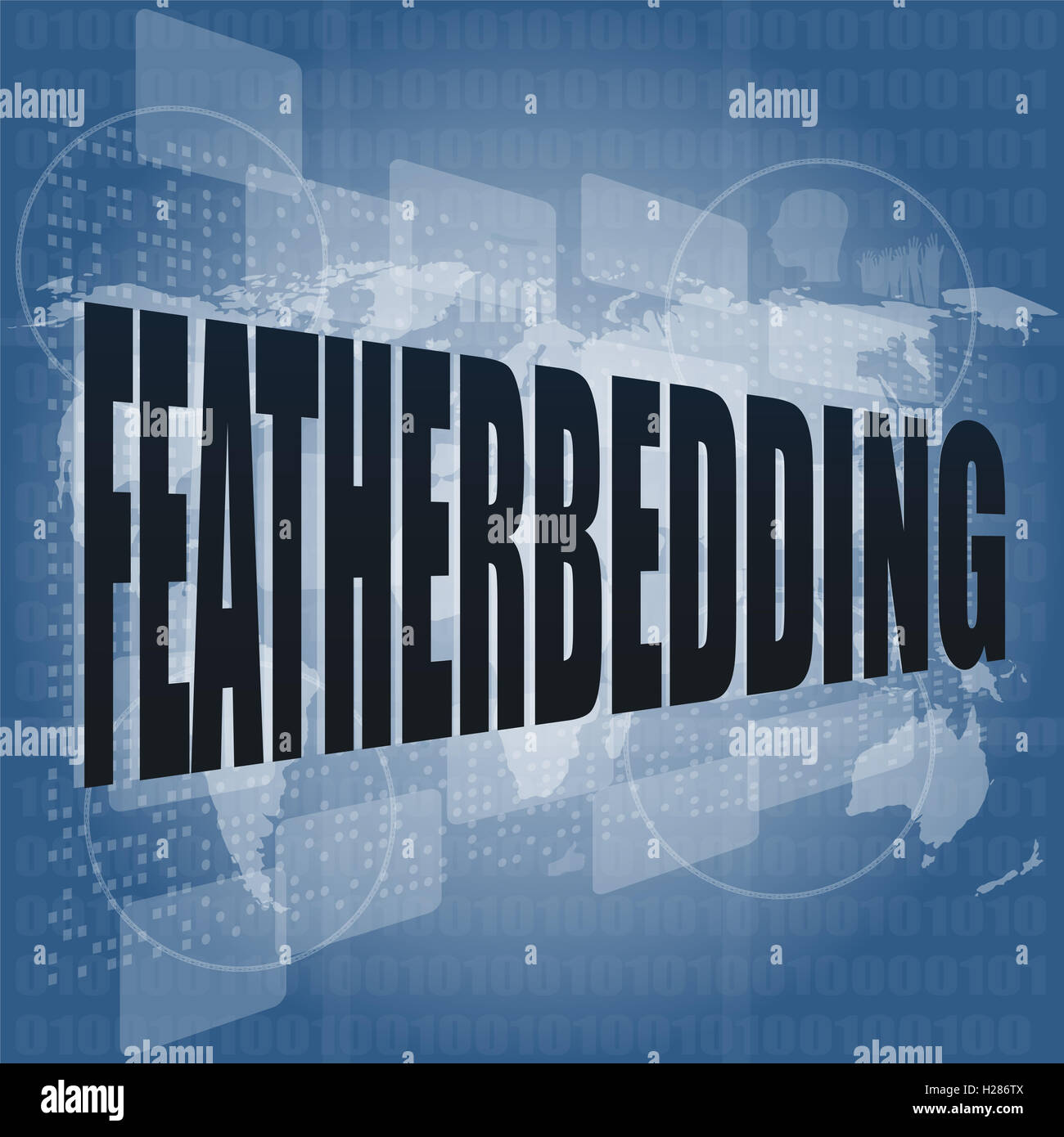 featherbedding, interface hi technology, touch screen Stock Photo Alamy