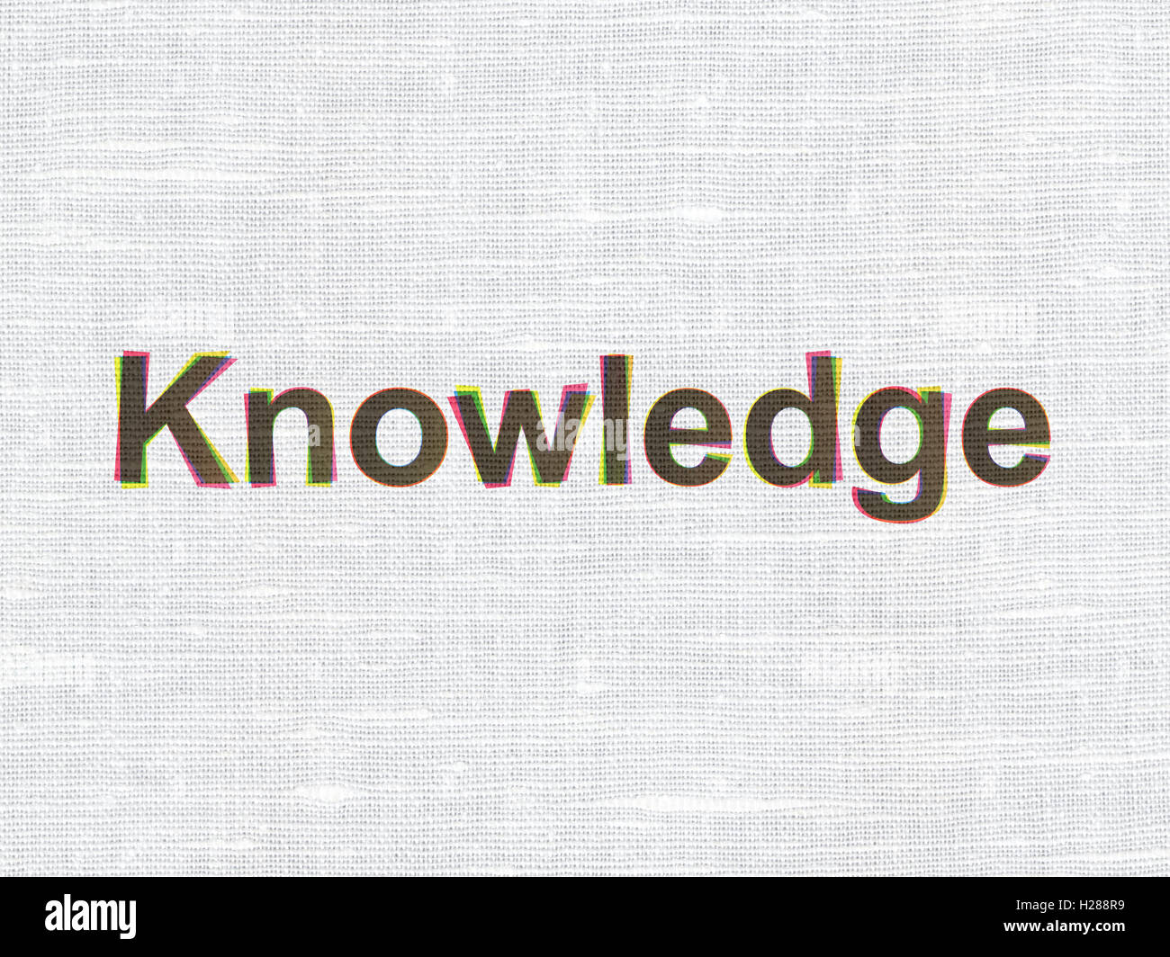 Education concept Knowledge on fabric texture background Stock Photo