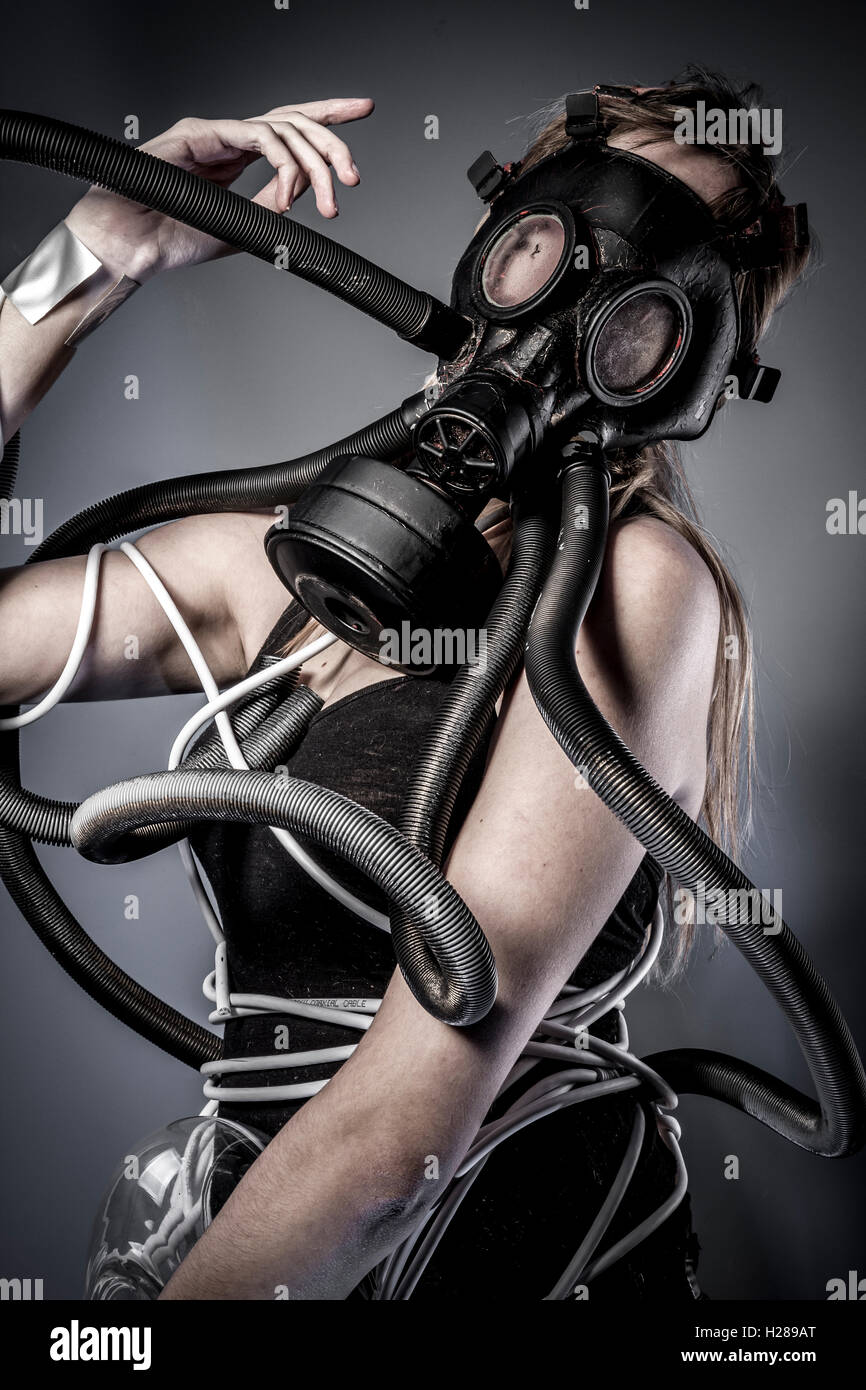 Angel with gas mask hi-res stock photography and images - Alamy