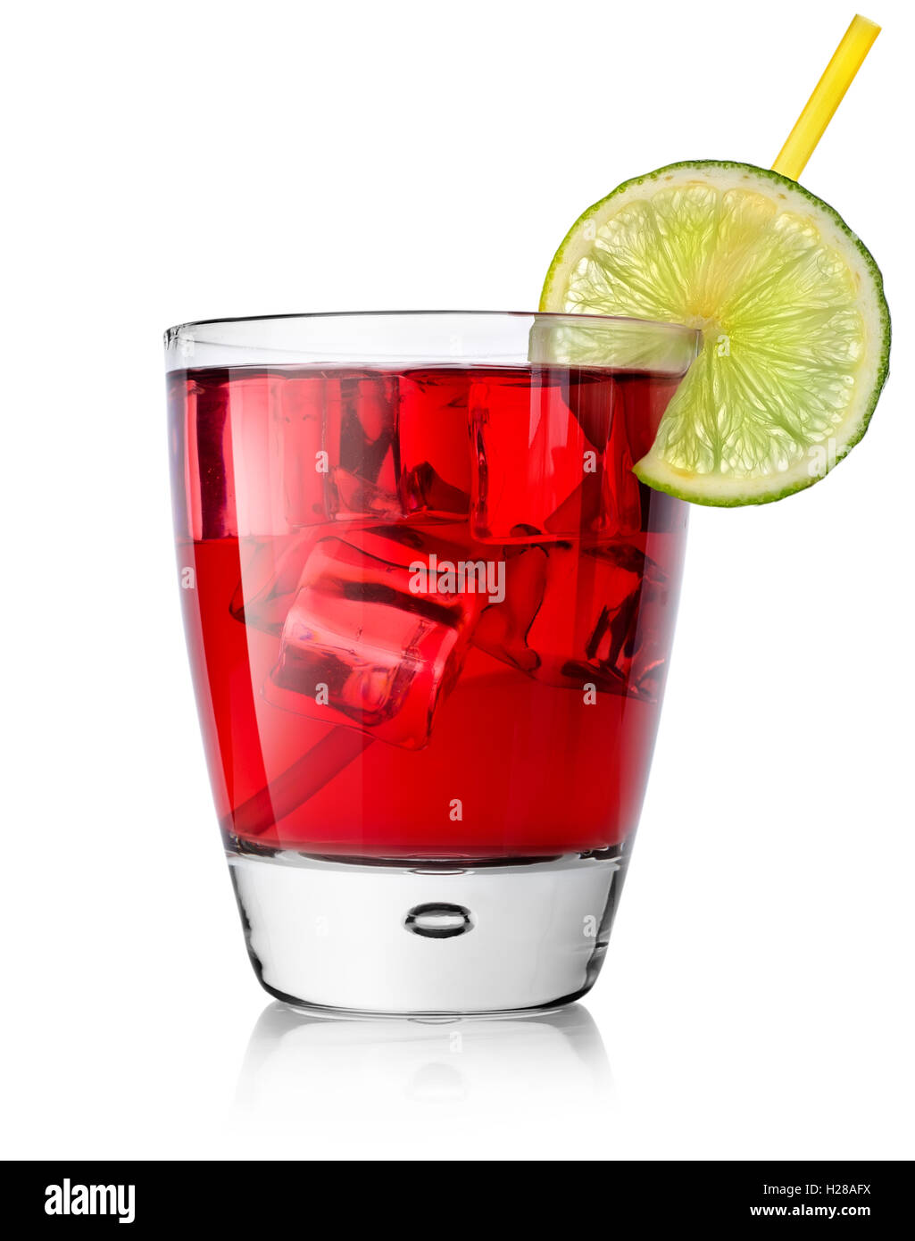 Red alcohol cocktail Stock Photo - Alamy
