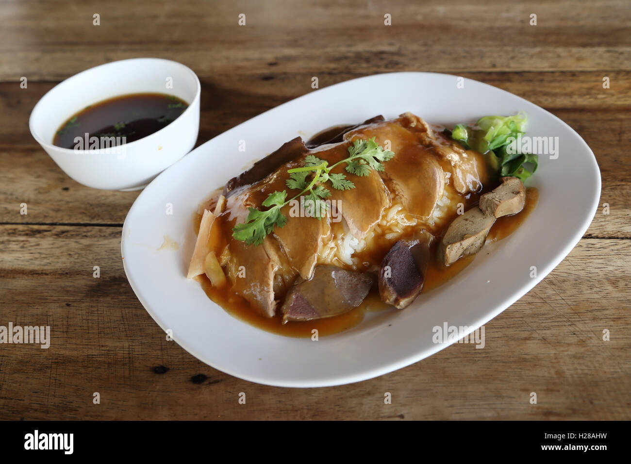 Rice with roast duck Stock Photo - Alamy