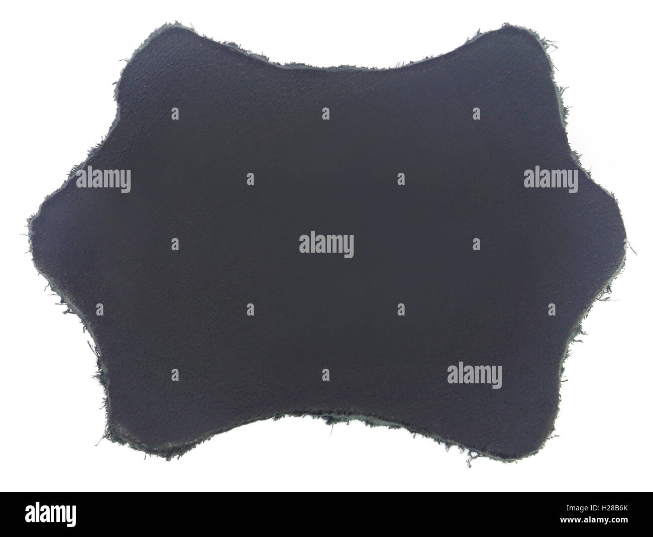 Piece of shoe making leather over white background Stock Photo