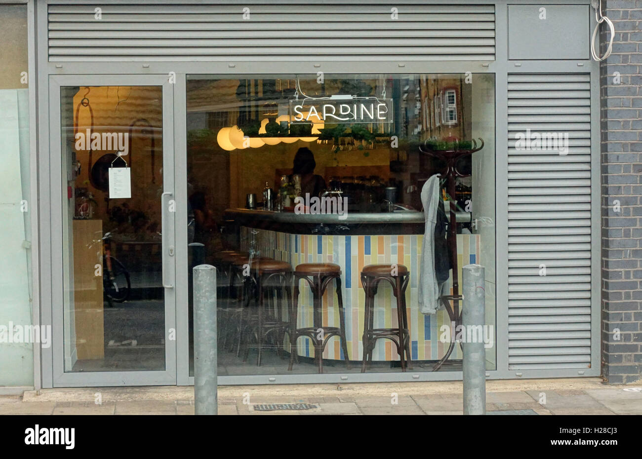 Sardine restaurant, Micawber Street, Islington, London Stock Photo