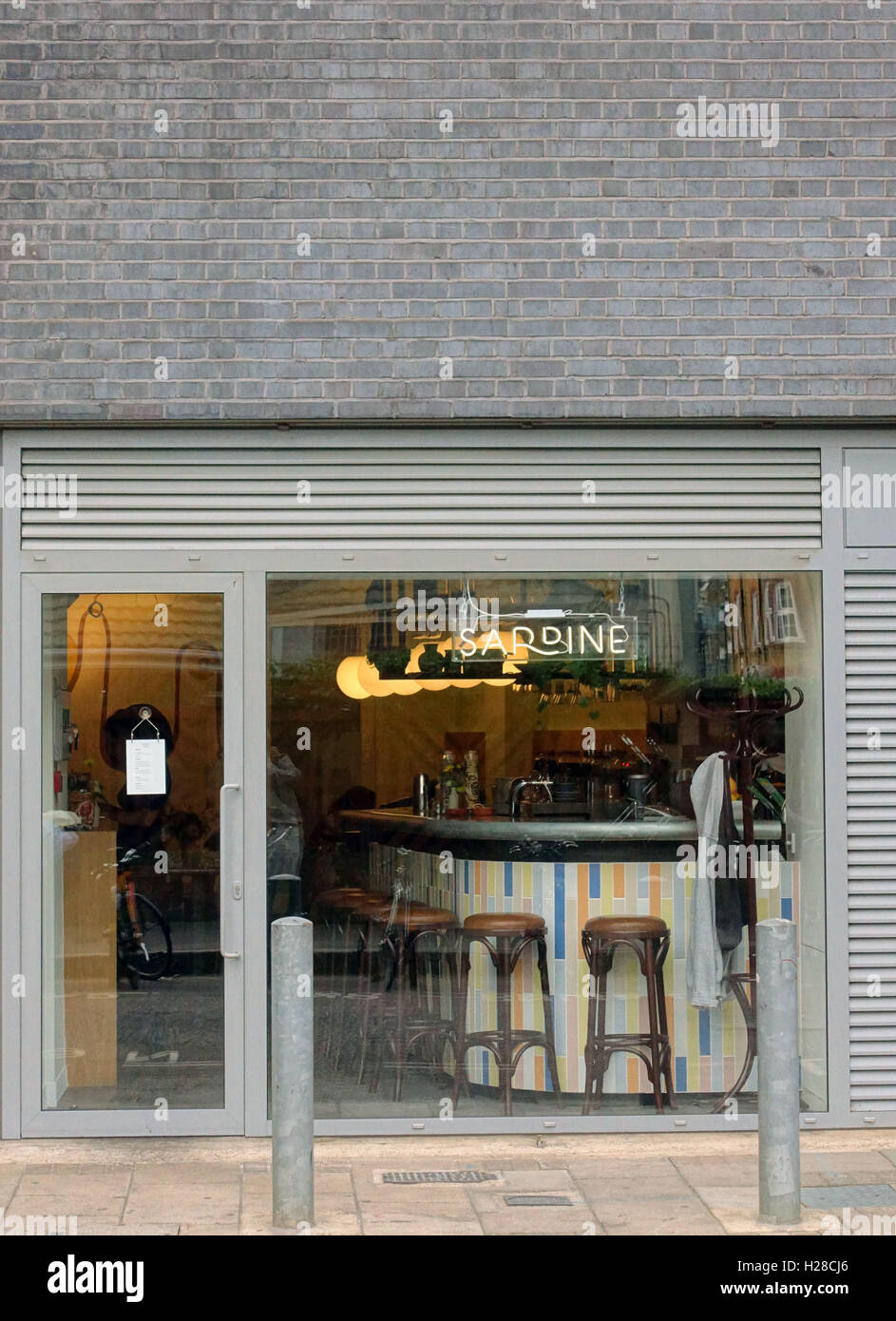 Sardine restaurant, Micawber Street, Islington, London Stock Photo