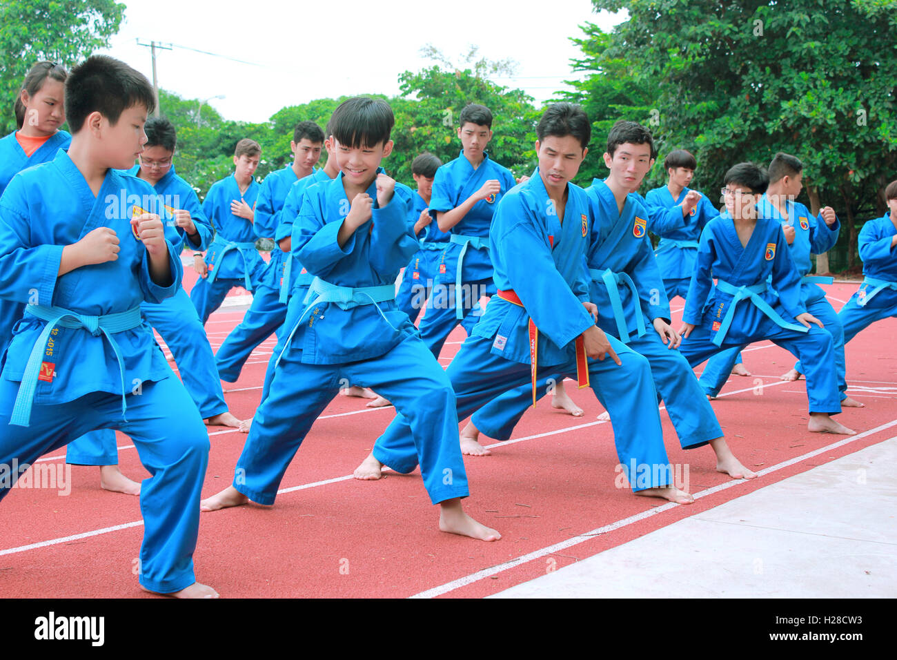 Saigon, Vietnam July 11, 2016 Children are learning traditional