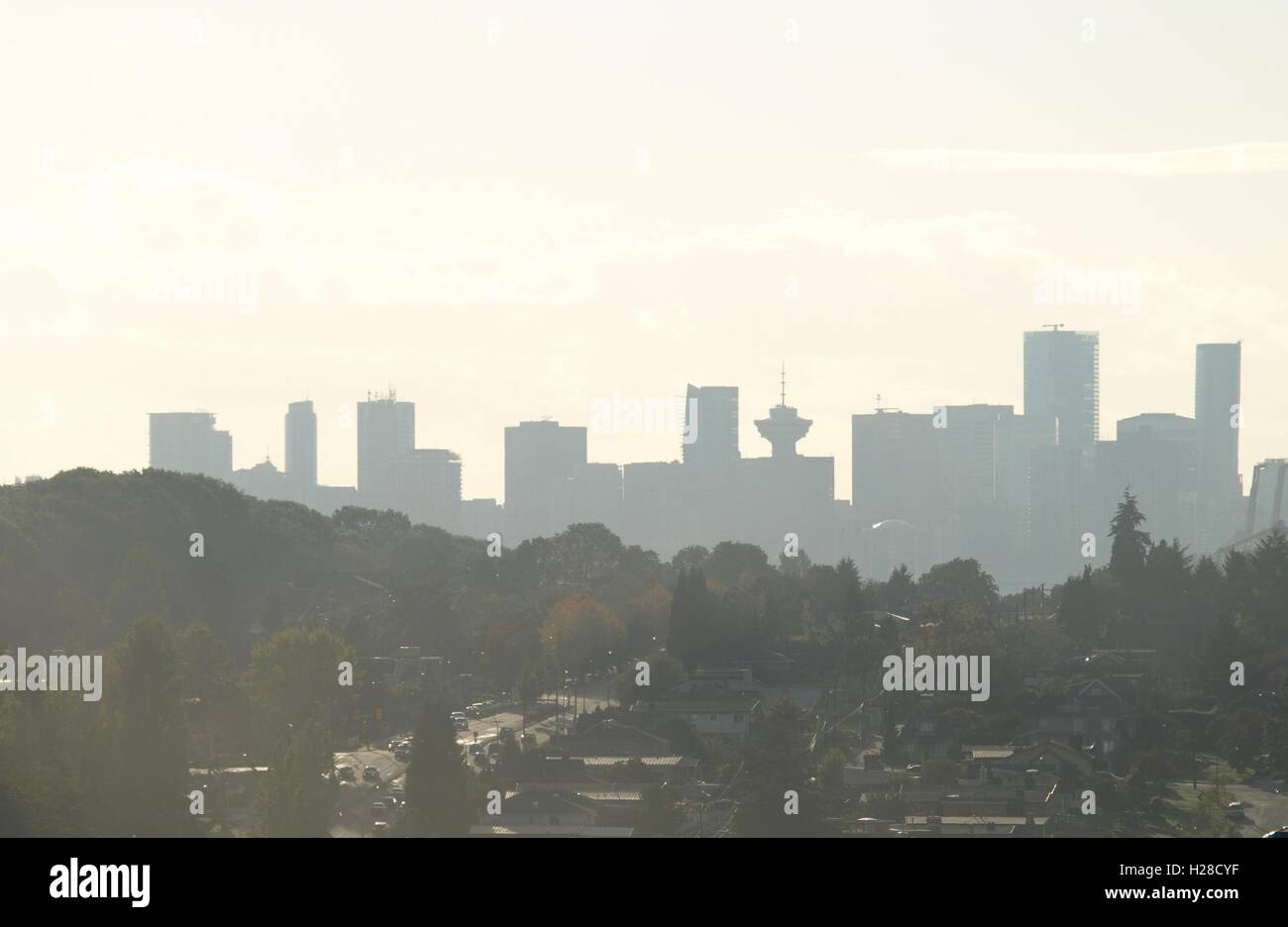 Vancouver canada city skyline silhouette hi-res stock photography and ...