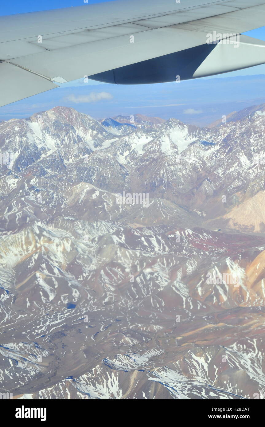 The Andes mountains, the longest continental mountain range in the