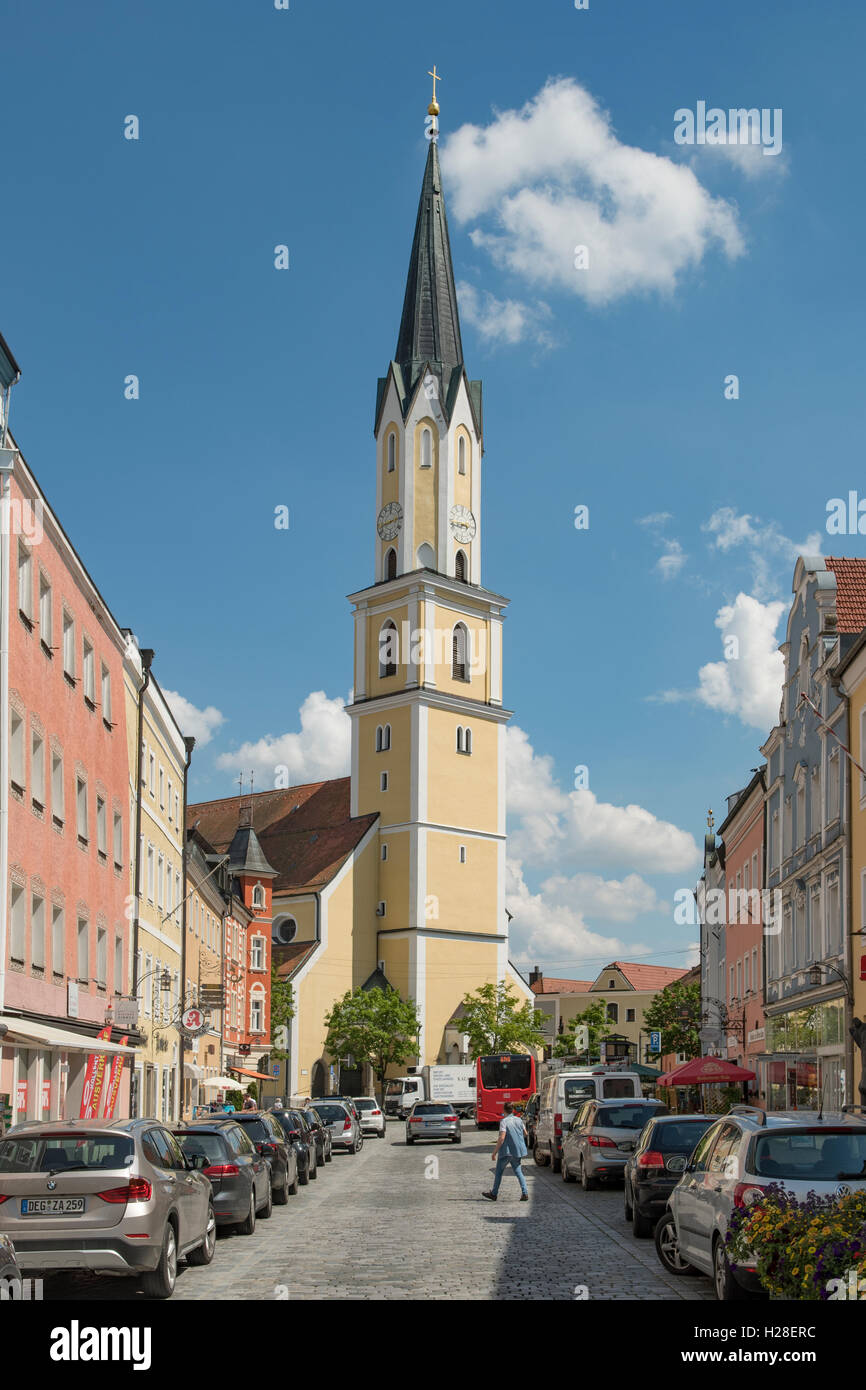 St Johannis der Taufer, Vilshofen an der Donau, Bavaria, Germany Stock Photo