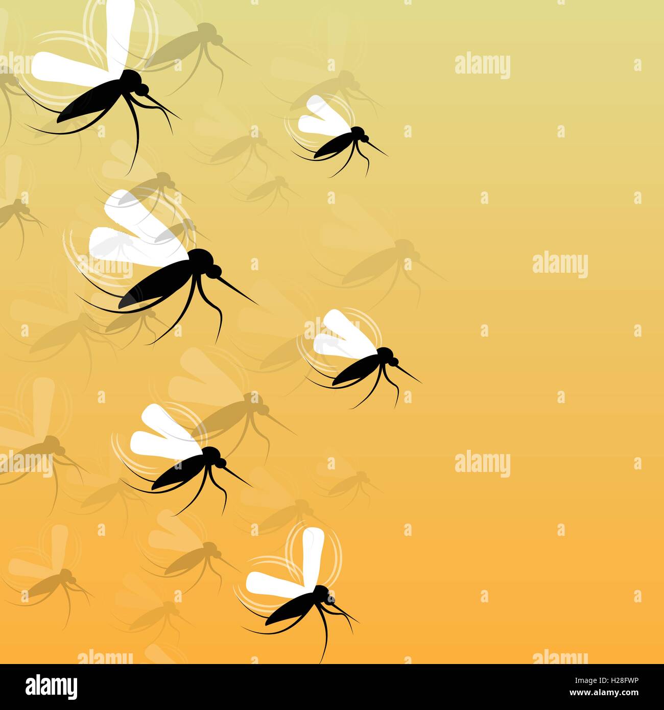 mosquitoes-in-flight-stock-vector-image-art-alamy