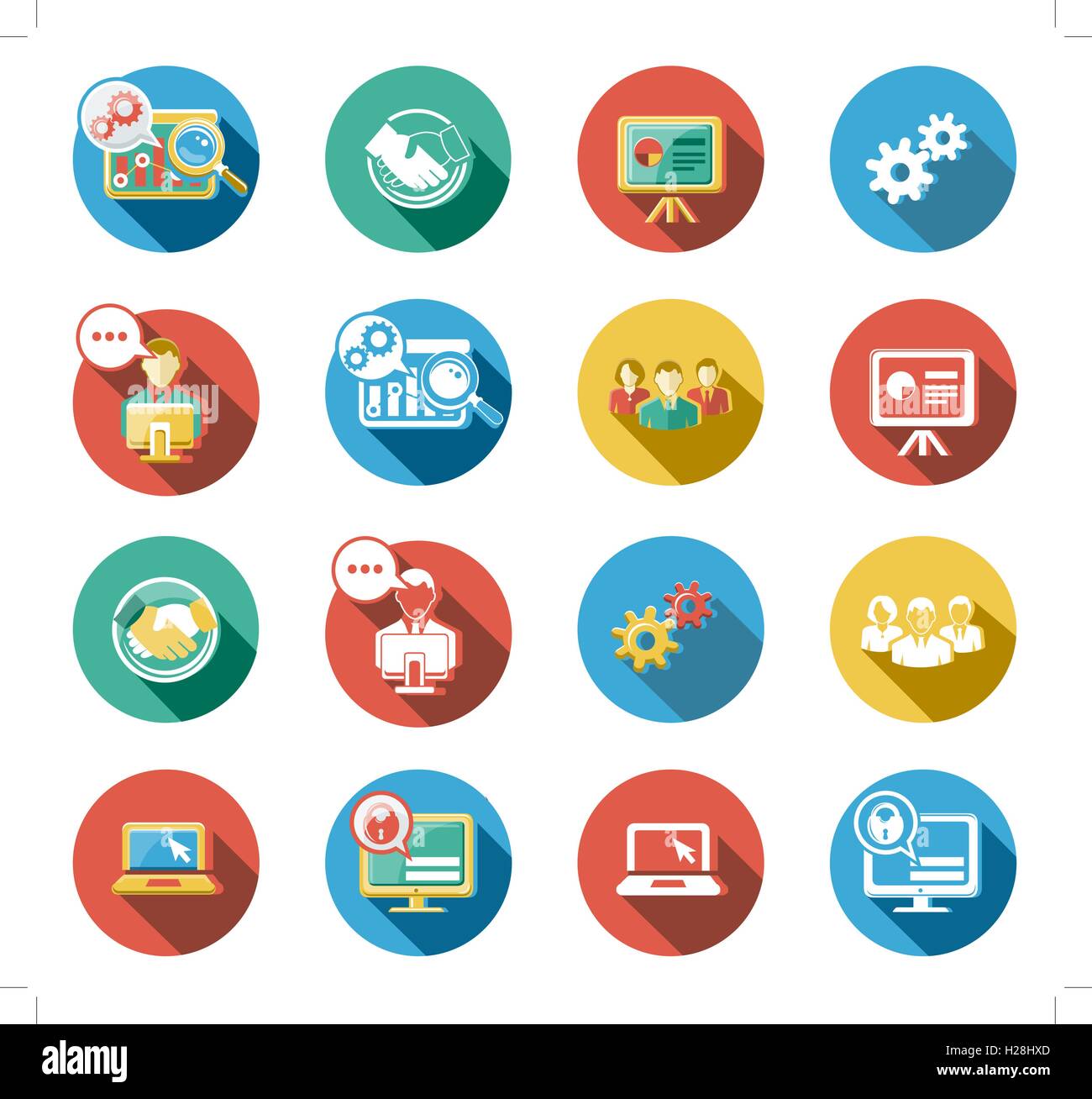 Business and Startup Flat Icons Set Stock Vector Image & Art - Alamy