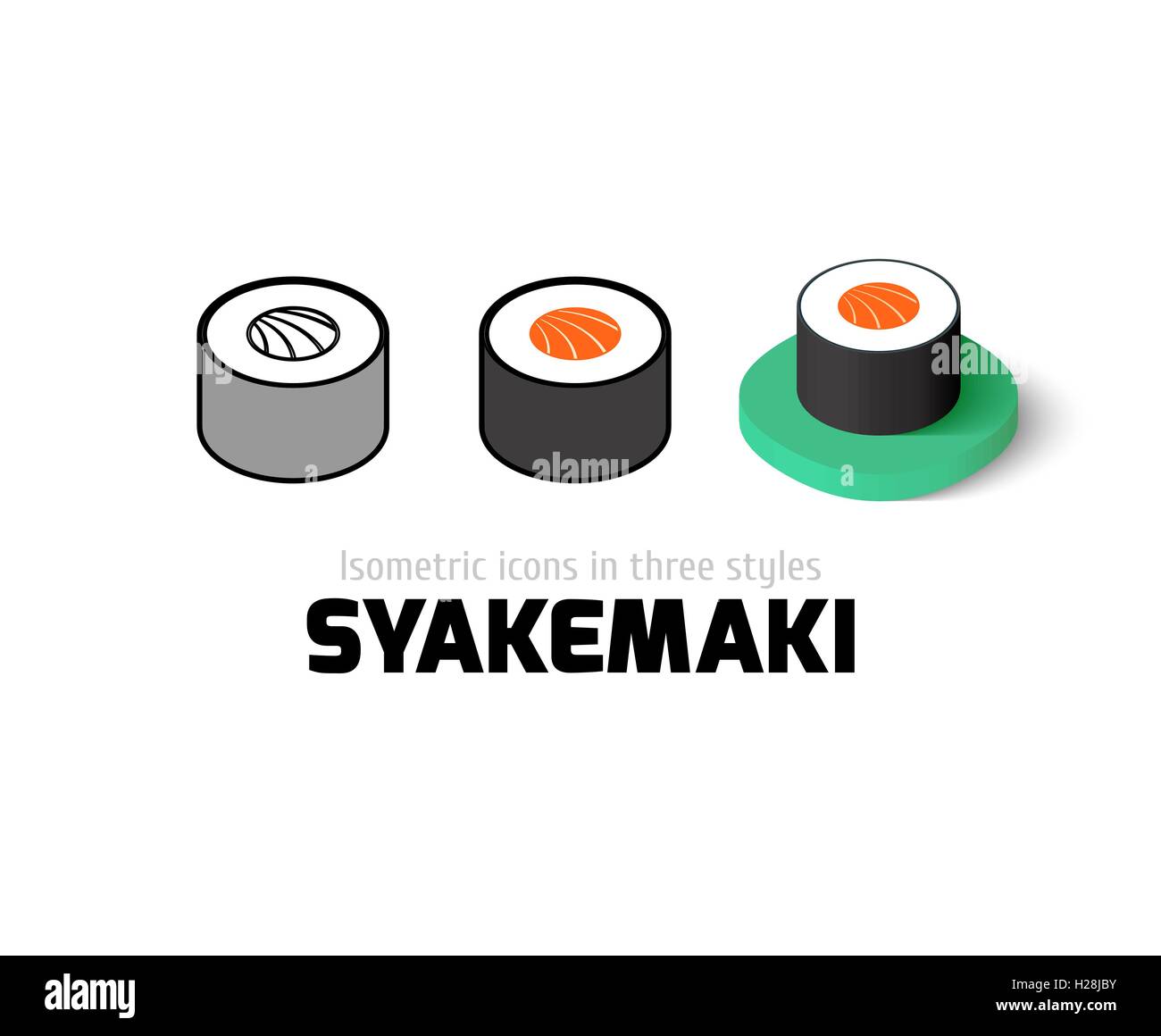 Syakemaki icon in different style Stock Vector Image & Art - Alamy