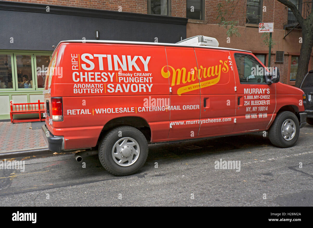 A funny van from Murray's Cheese shop in Greenwich Village, New York  advertising ripe stinky cheese Stock Photo - Alamy