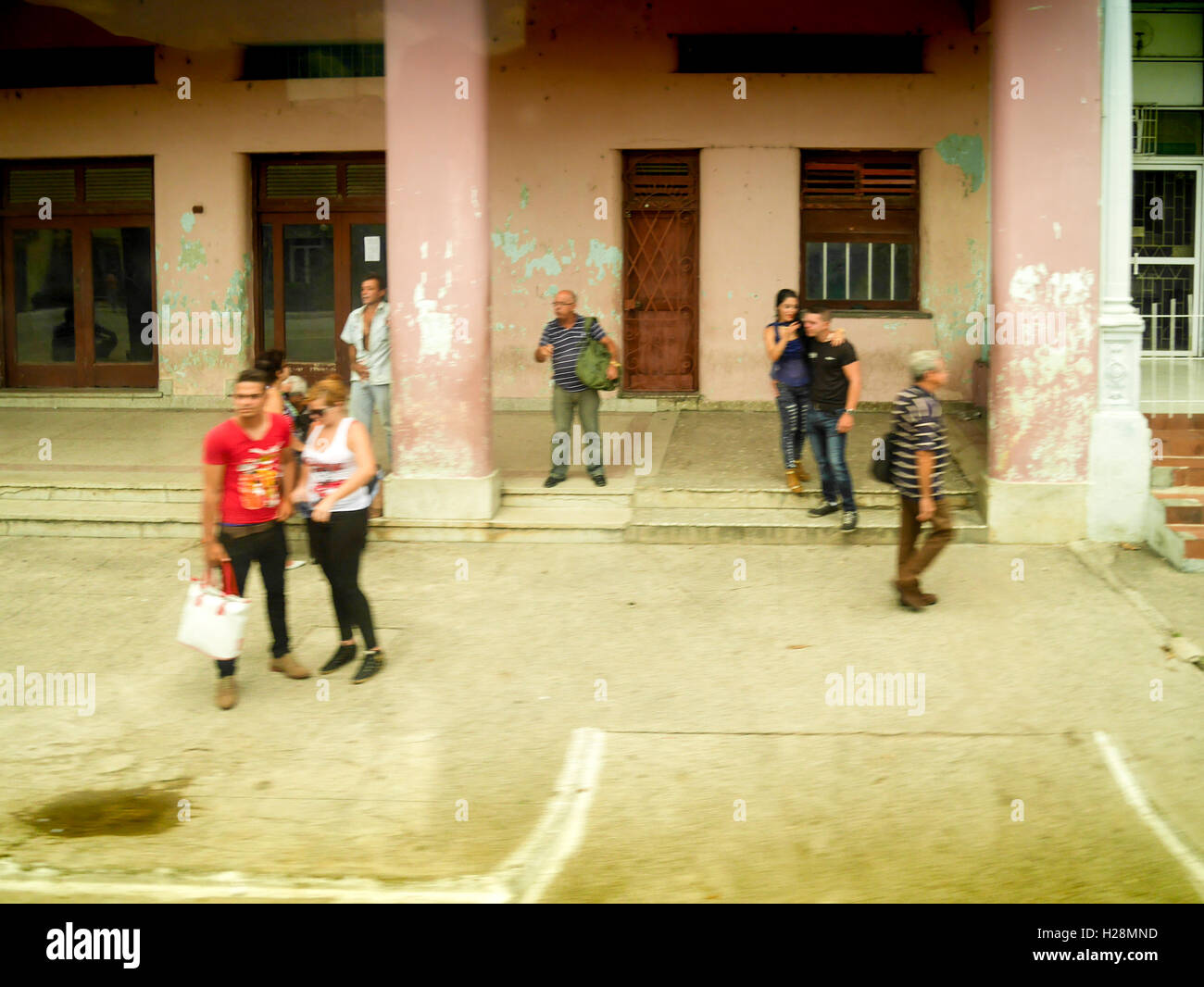 Typical private cuban houses in Cuba Stock Photo Alamy