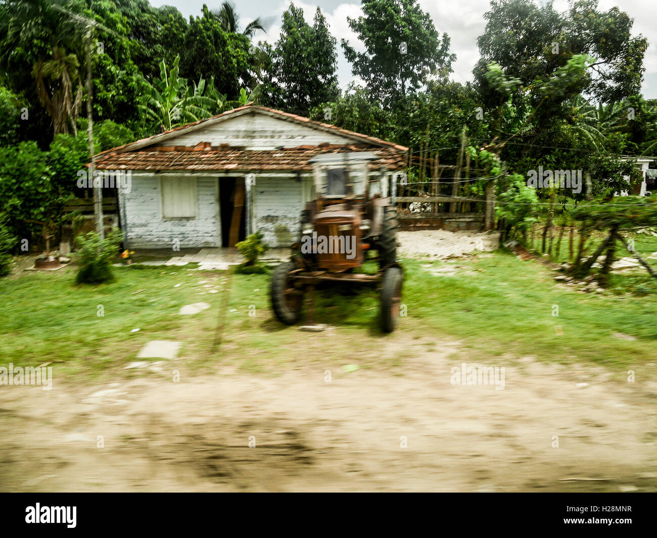 Typical private cuban houses in Cuba Stock Photo Alamy
