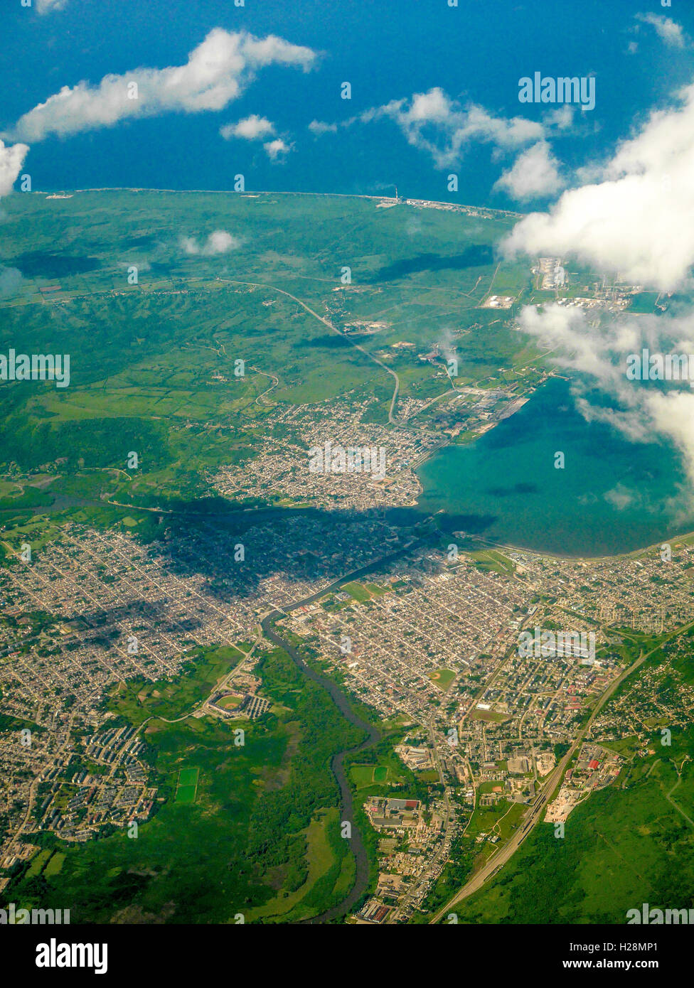 Aerial photographs into the Cuban land from above Stock Photo Alamy