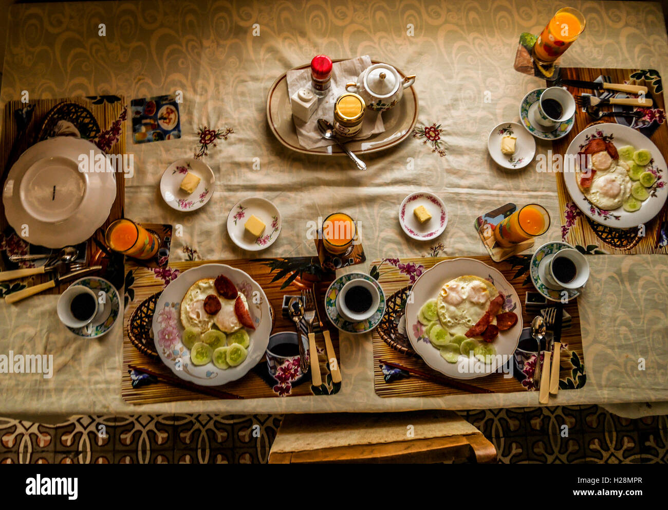 Dinner table Stock Photo