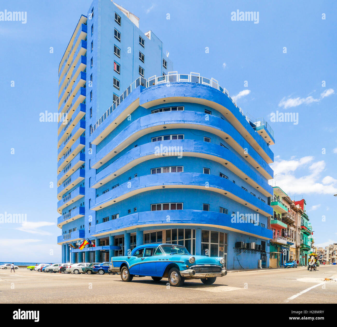 Blue Building Stock Photo