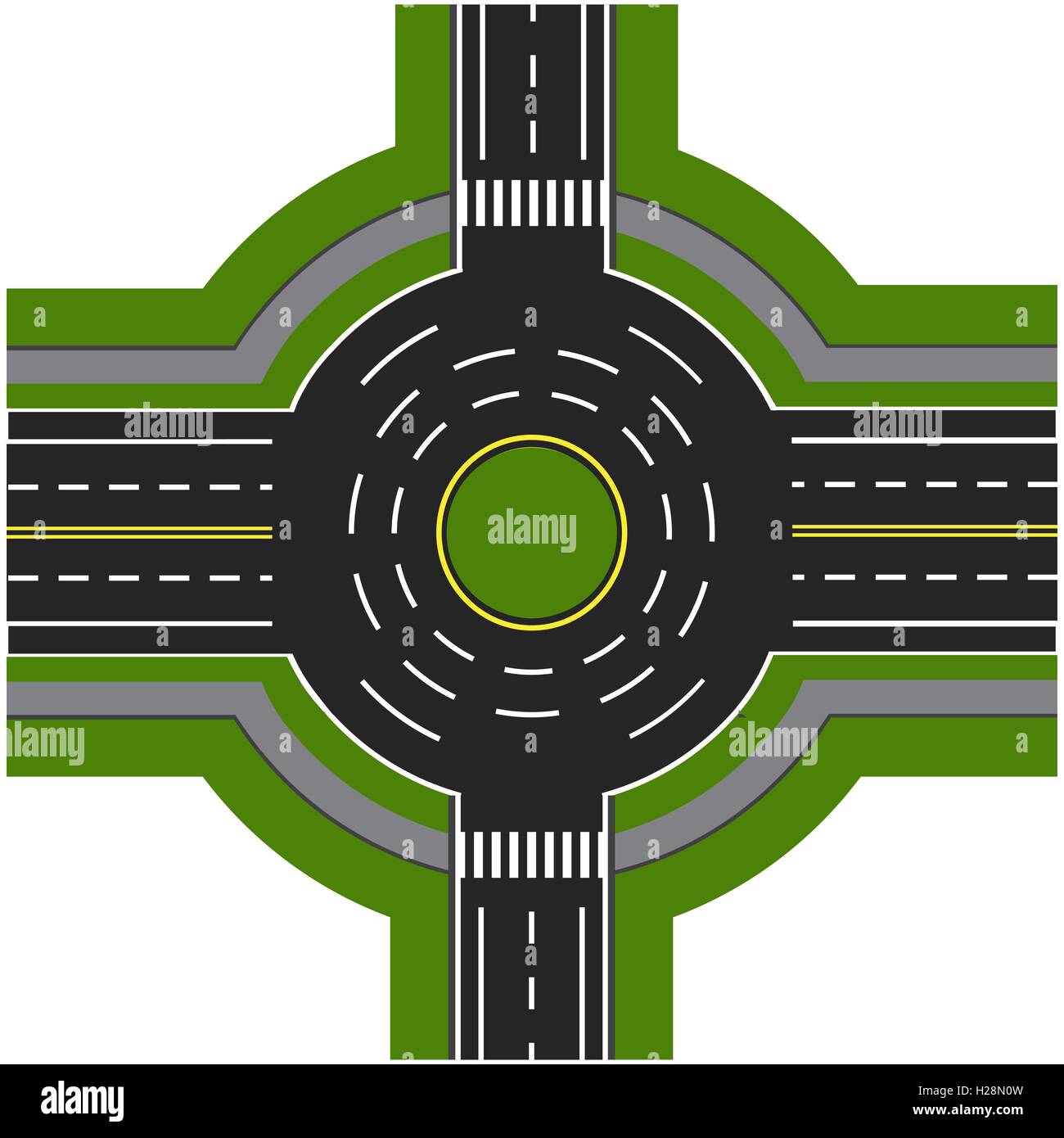 Road infographics. Road interchange, roundabouts. It is showing the