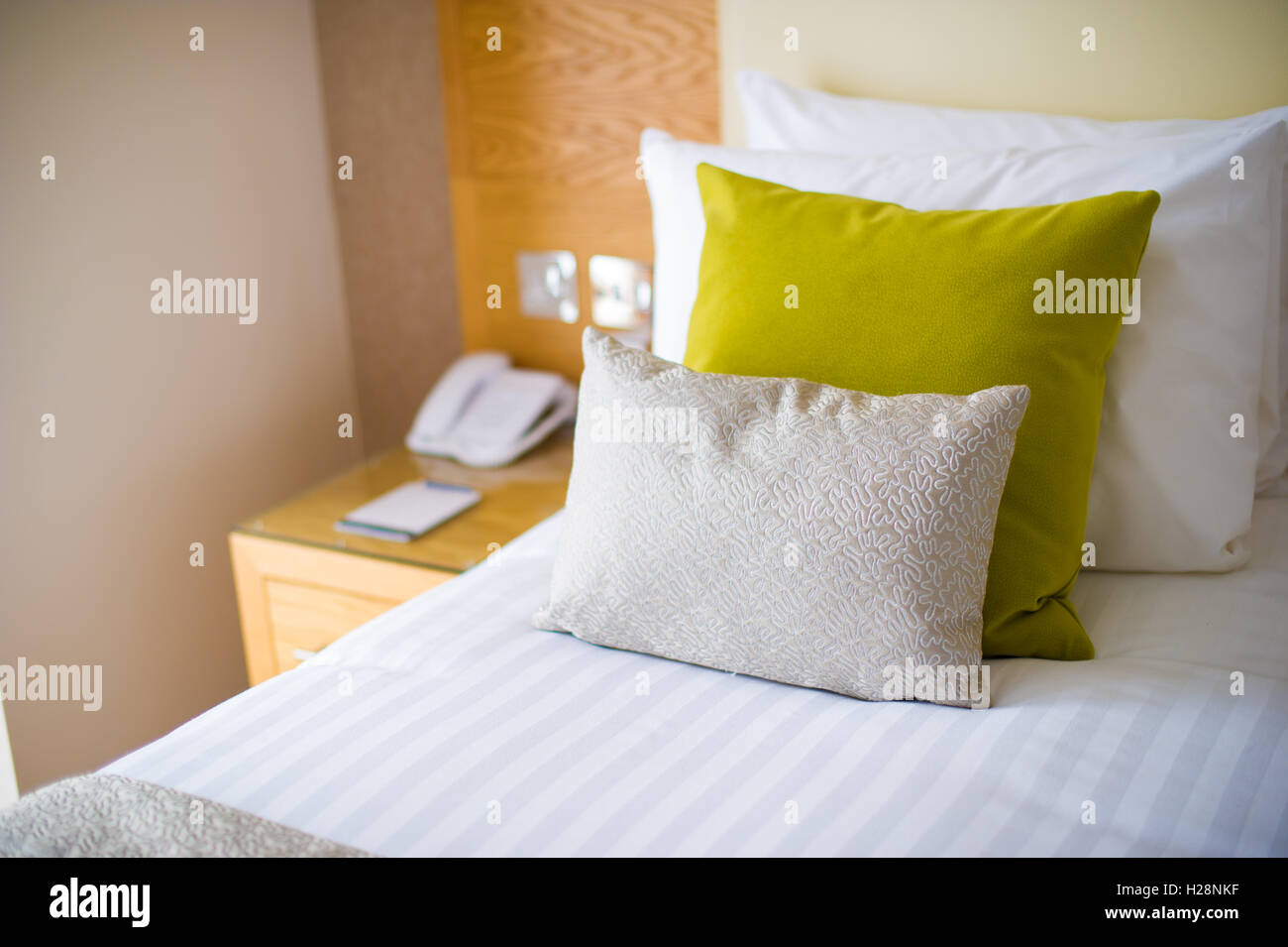 A single bedroom in a hotel Stock Photo Alamy