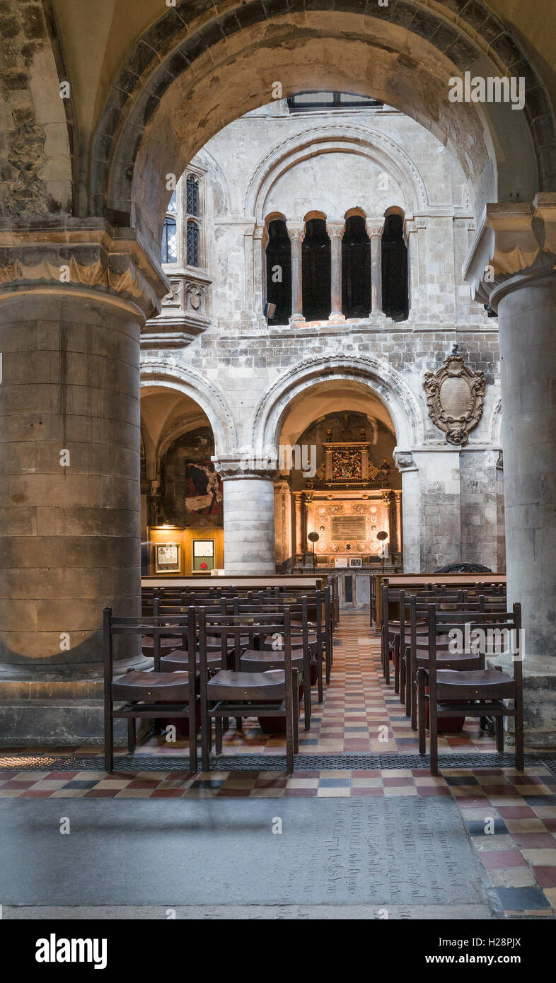 Christian church of St Bartholomew (St Bart's), the oldest surviving church in London, founded as an Augustinian priory. Stock Photo