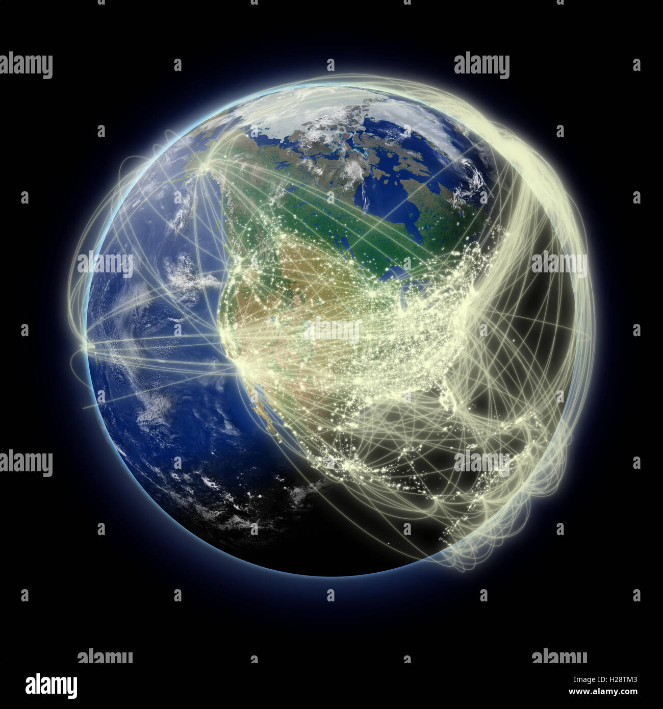 Flight map north america hires stock photography and images Alamy