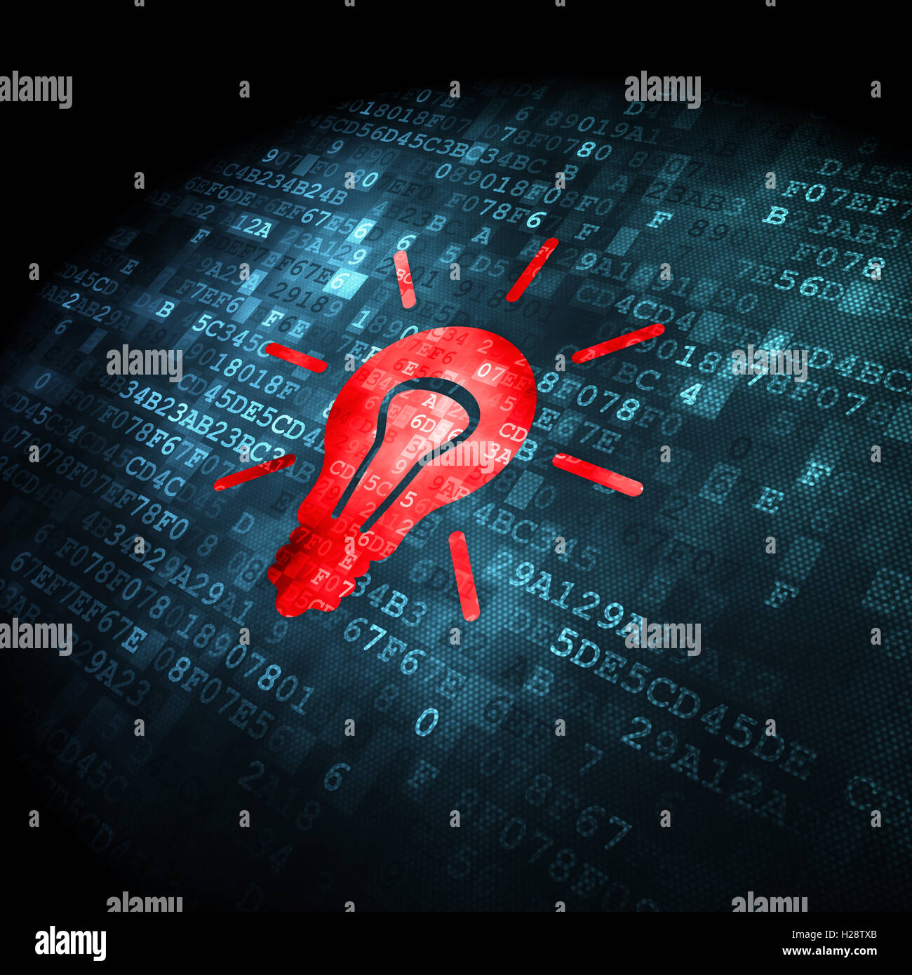 Finance concept: Light Bulb on digital background Stock Photo - Alamy