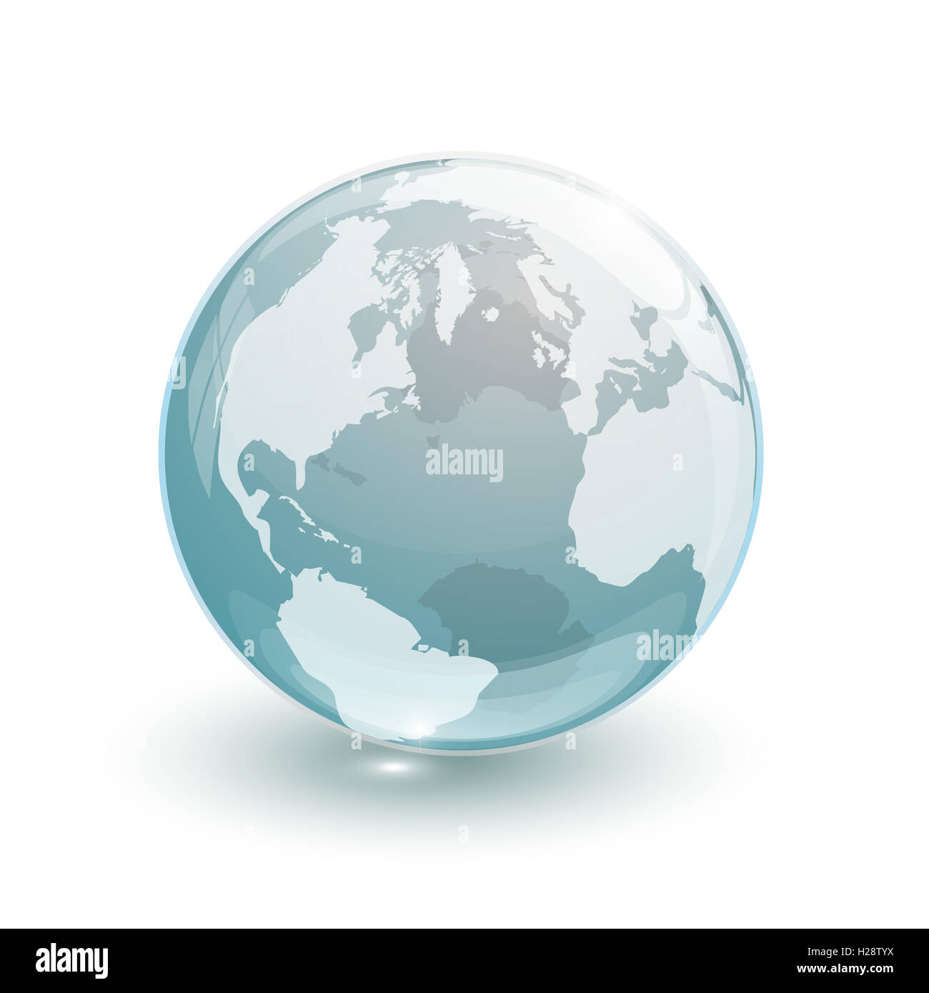 glass globe earth map 3d blue Stock Photo Alamy