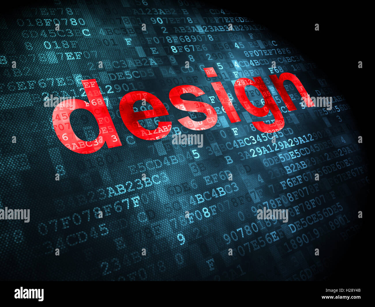 Advertising concept: Design on digital background Stock Photo - Alamy