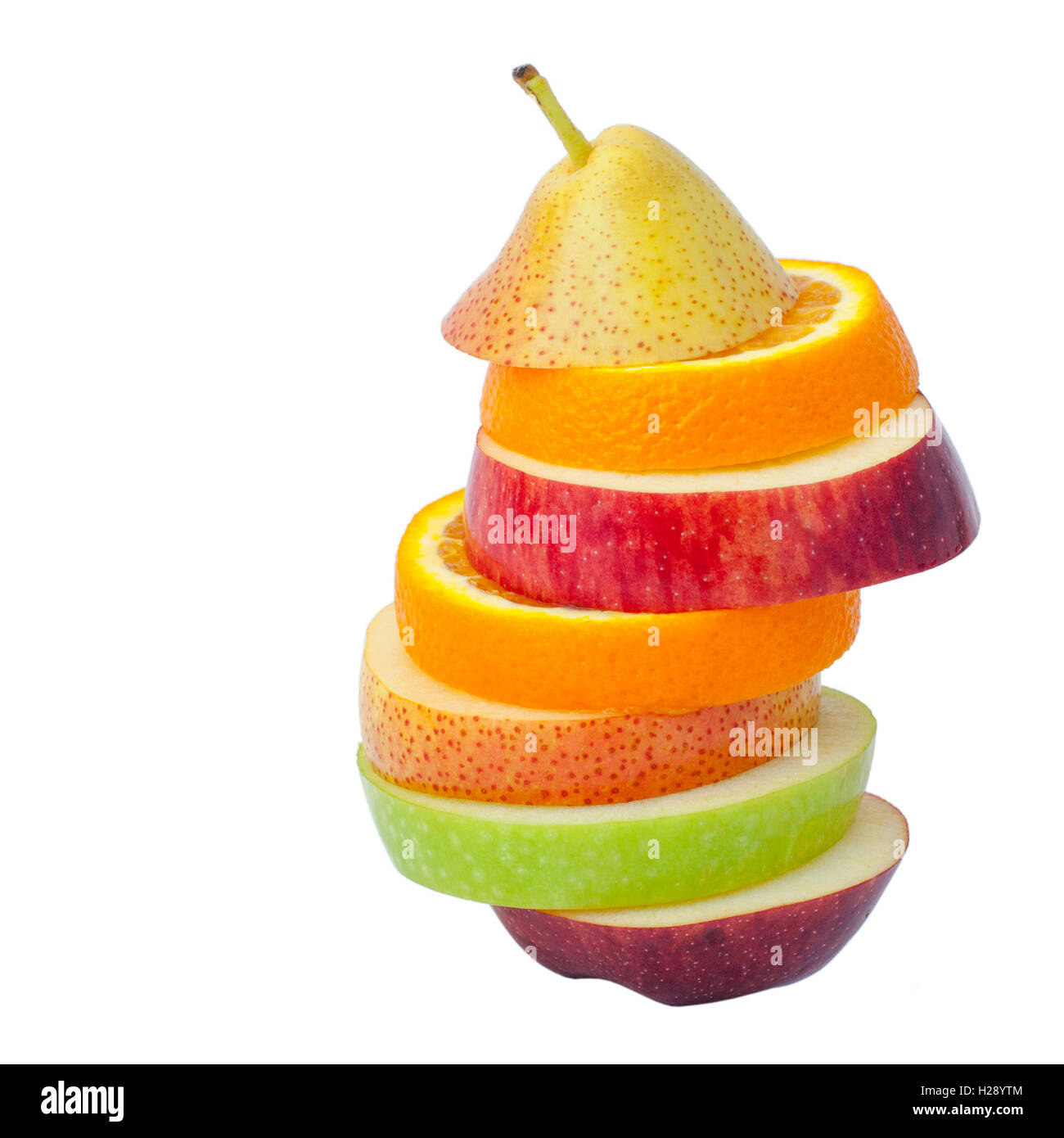 some slices of different fresh fruits Stock Photo Alamy