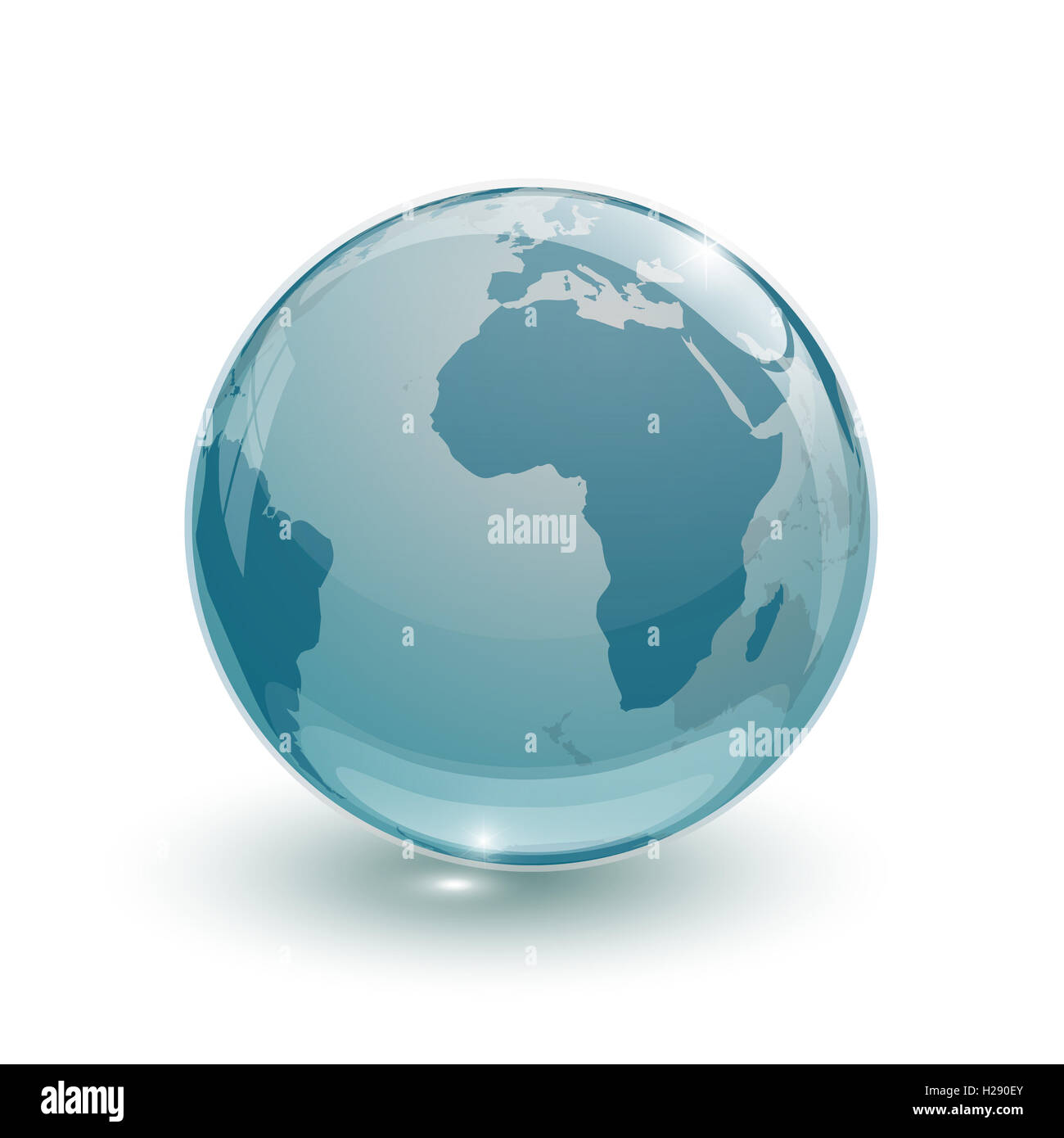 glass globe earth map 3d blue Stock Photo Alamy