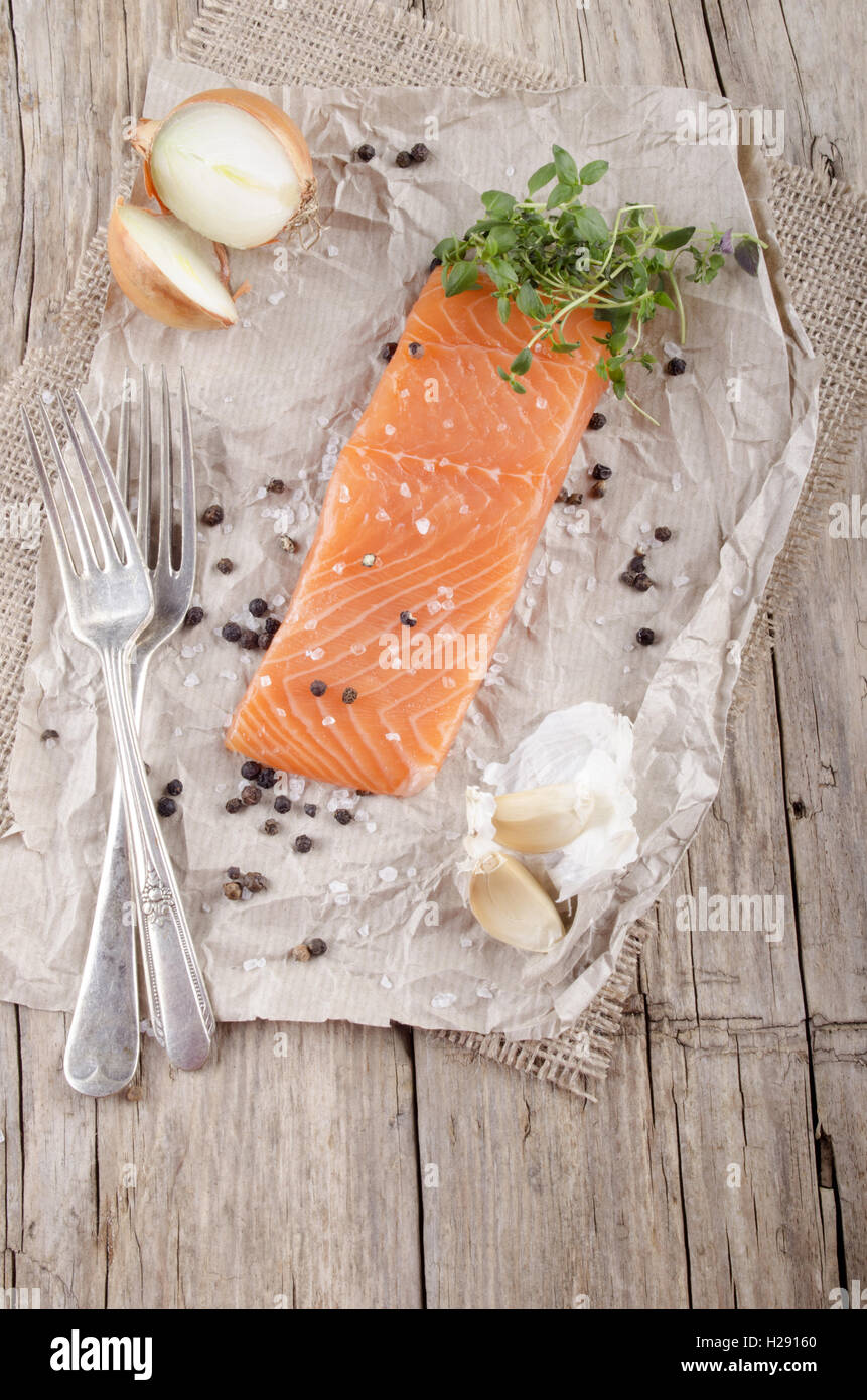 lightly smoked irish salmon fillet Stock Photo Alamy