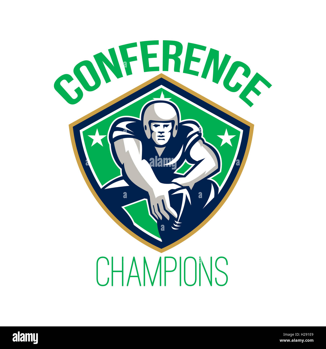 American Football Snap Conference Champions Stock Photo Alamy