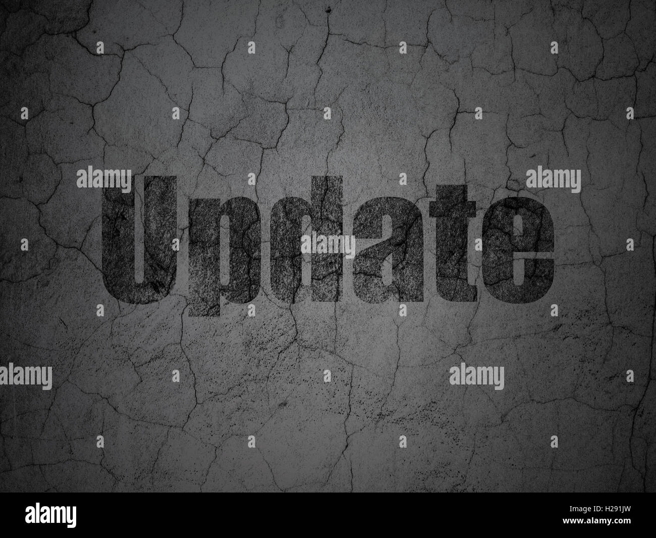 Web development concept: Update on grunge wall background Stock Photo ...