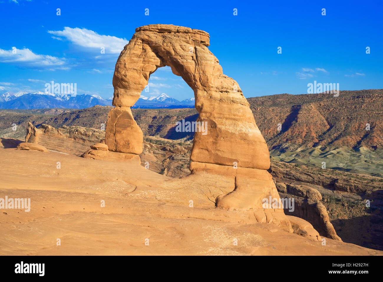 Rock formation, Delicate Arch, Arches National Park, Moab, Utah, USA Stock Photo