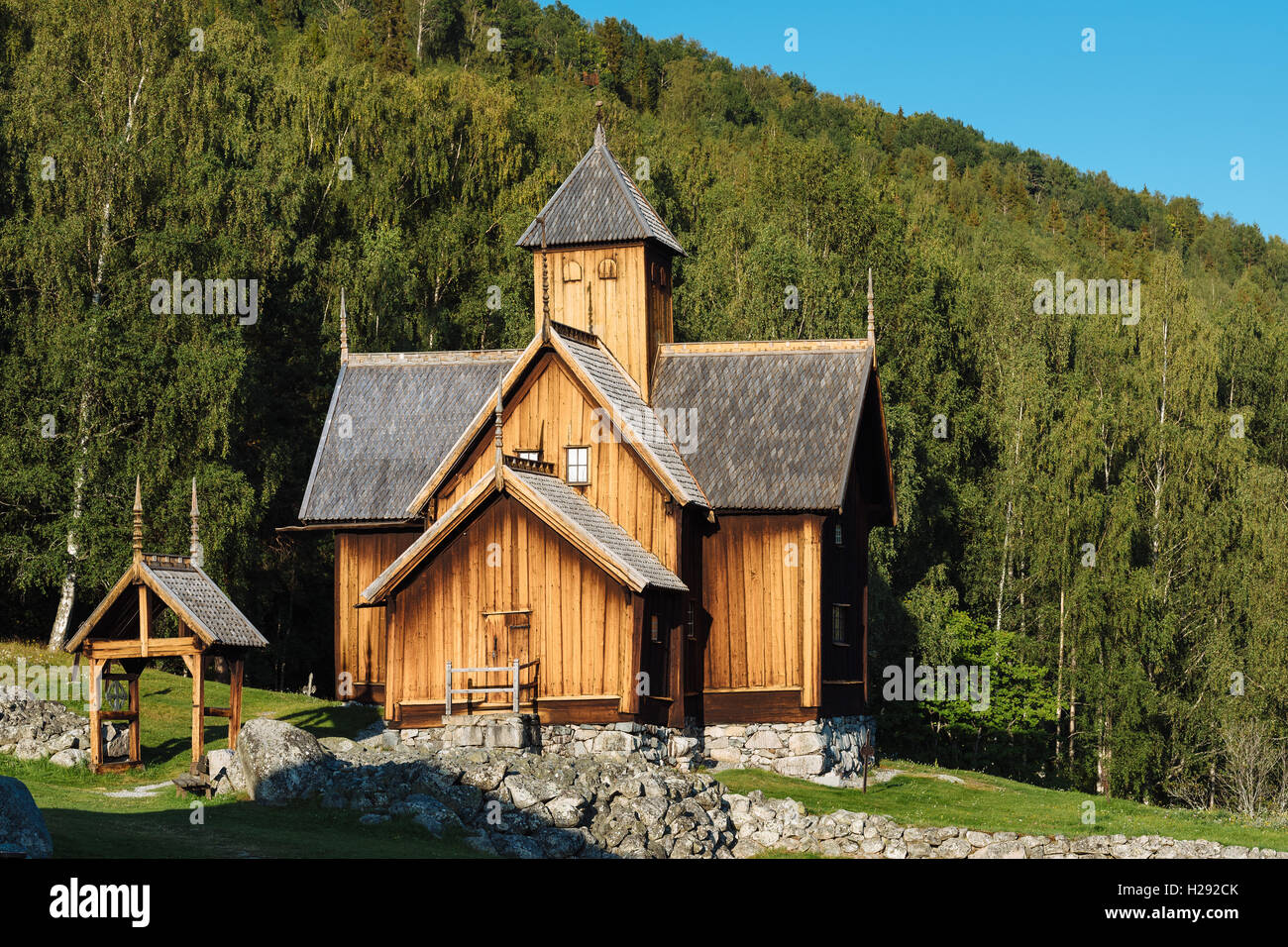 Stave church, Uvdal, Numedal, Norway Stock Photo