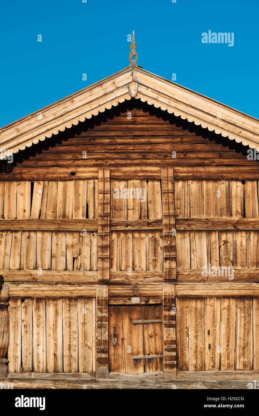 Old storehouse, wooden barn, Uvdal, Numedal, Norway Stock Photo