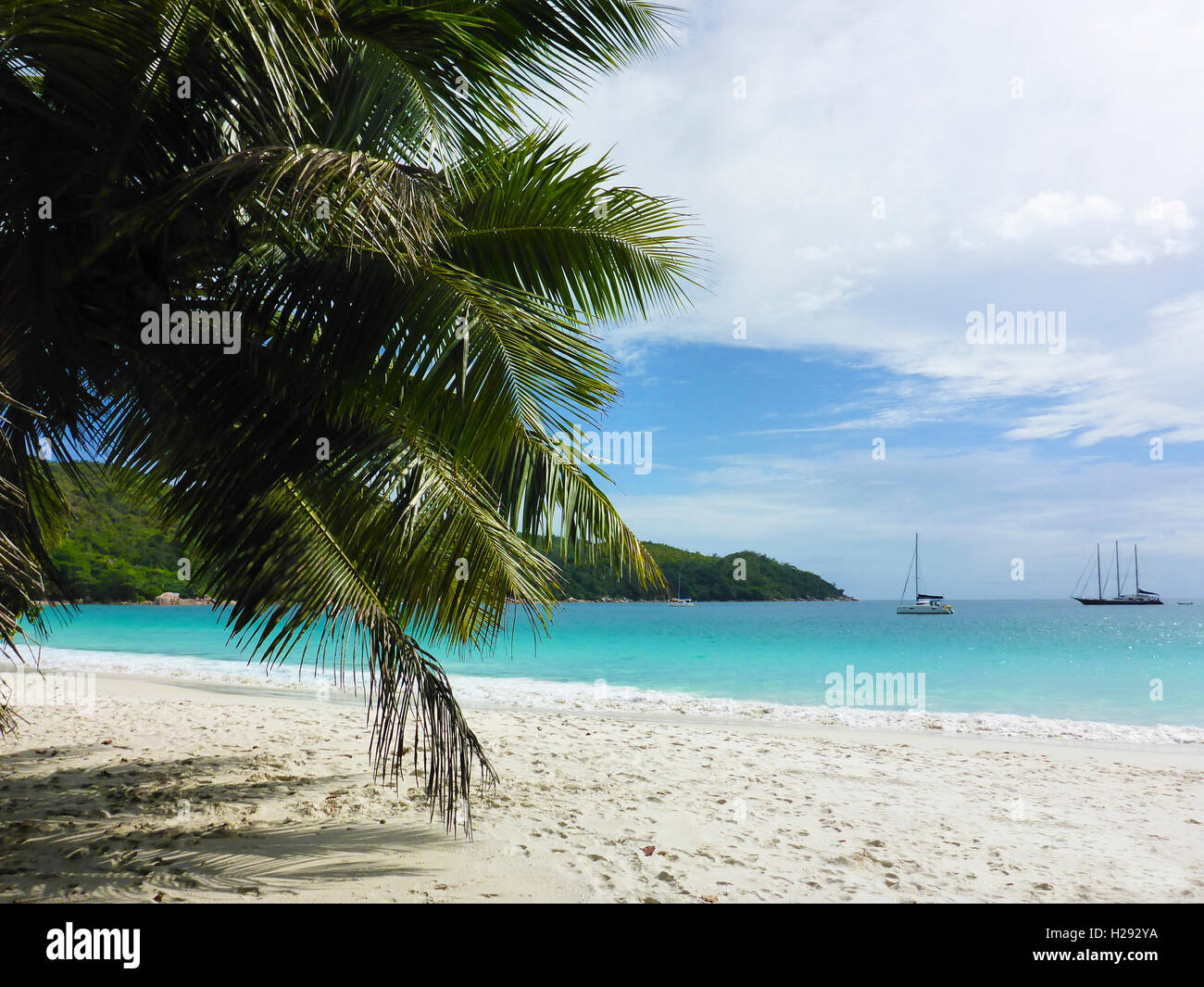 Tropical beach at Anse Lazio, Seychelles, summertime Stock Photo