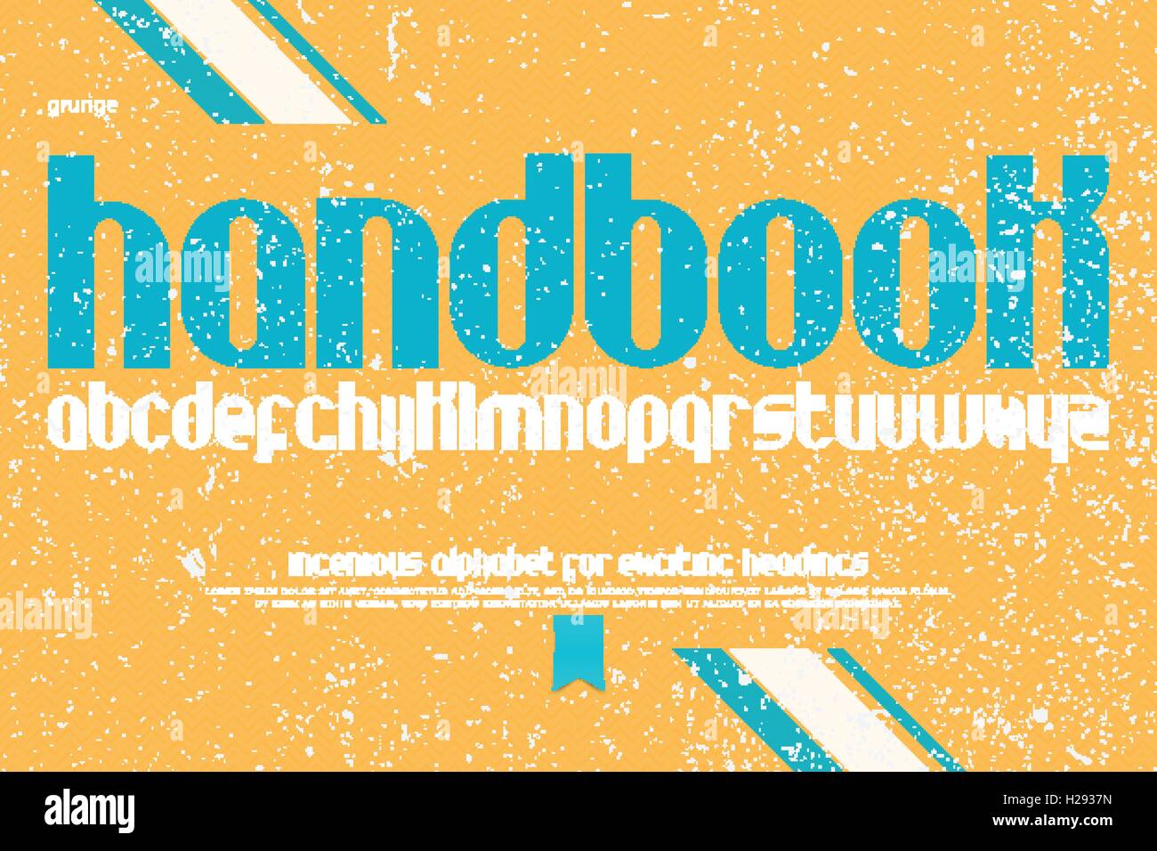 set of tall style alphabet letters over grunge paper background. vector contemporary, bold font type. modern heading character d Stock Vector